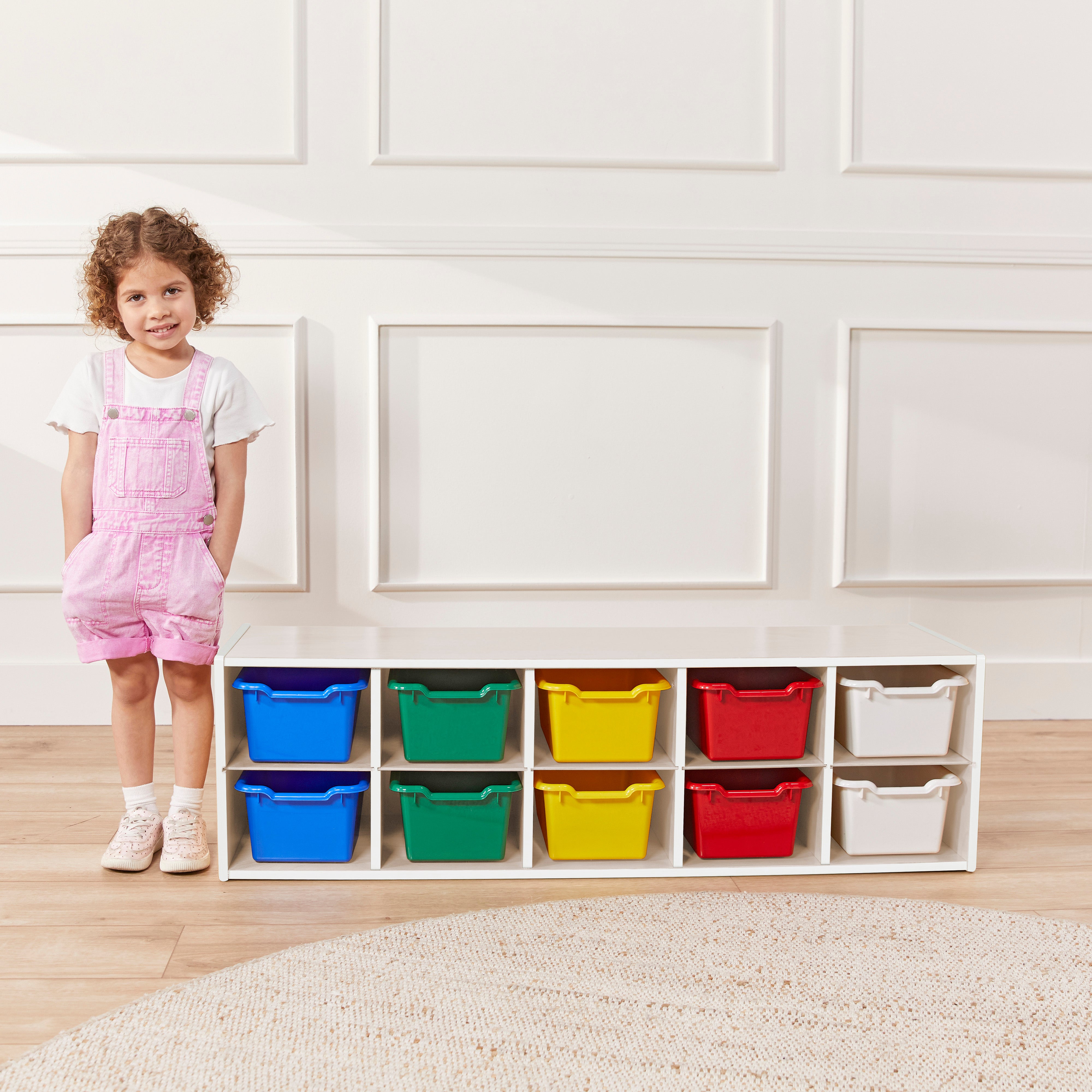 Streamline 10 Cubby Tray Cabinet and 10 Scoop Front Bins, 2x5