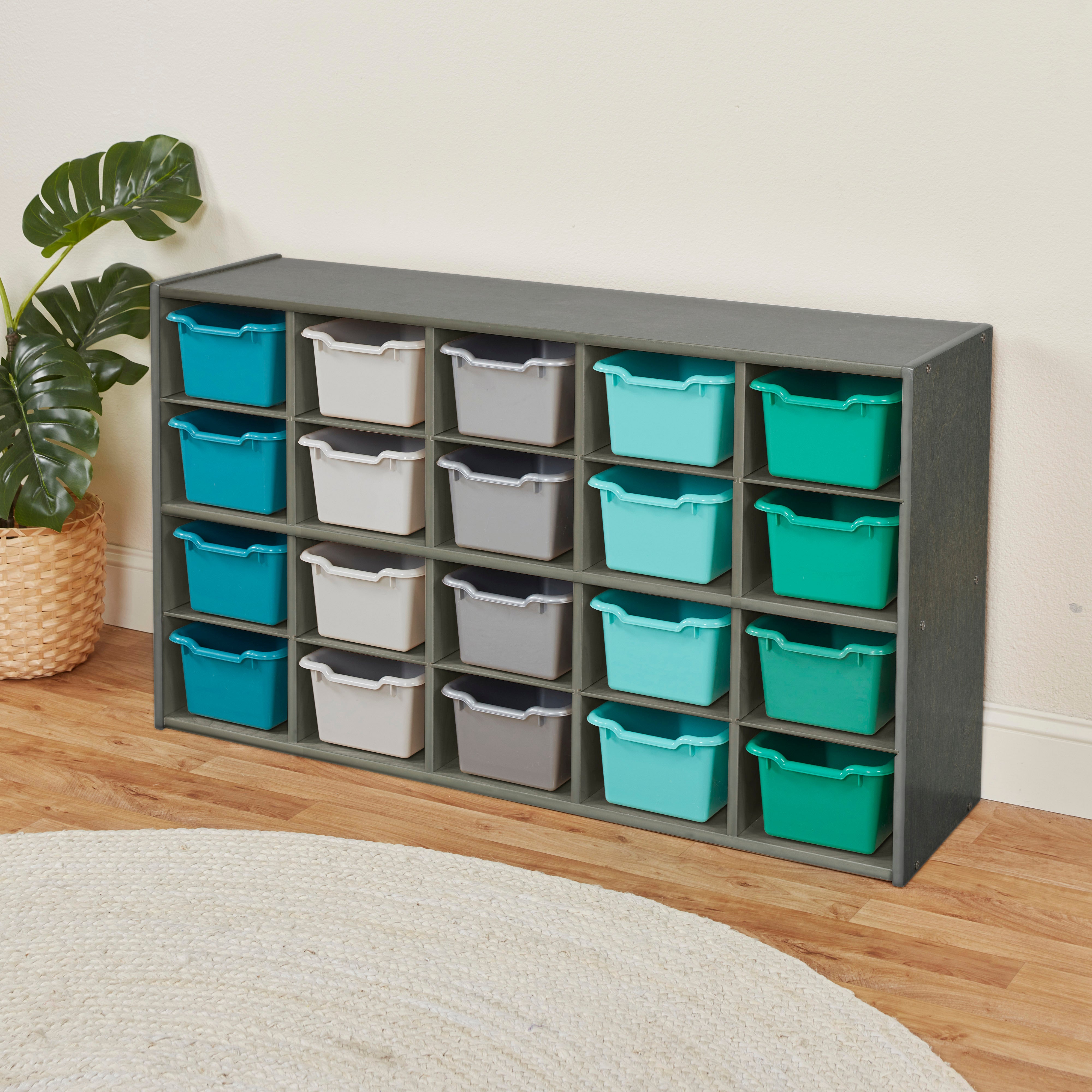 Streamline 20 Cubby Tray Cabinet with 20 Scoop Front Bins, 4x5