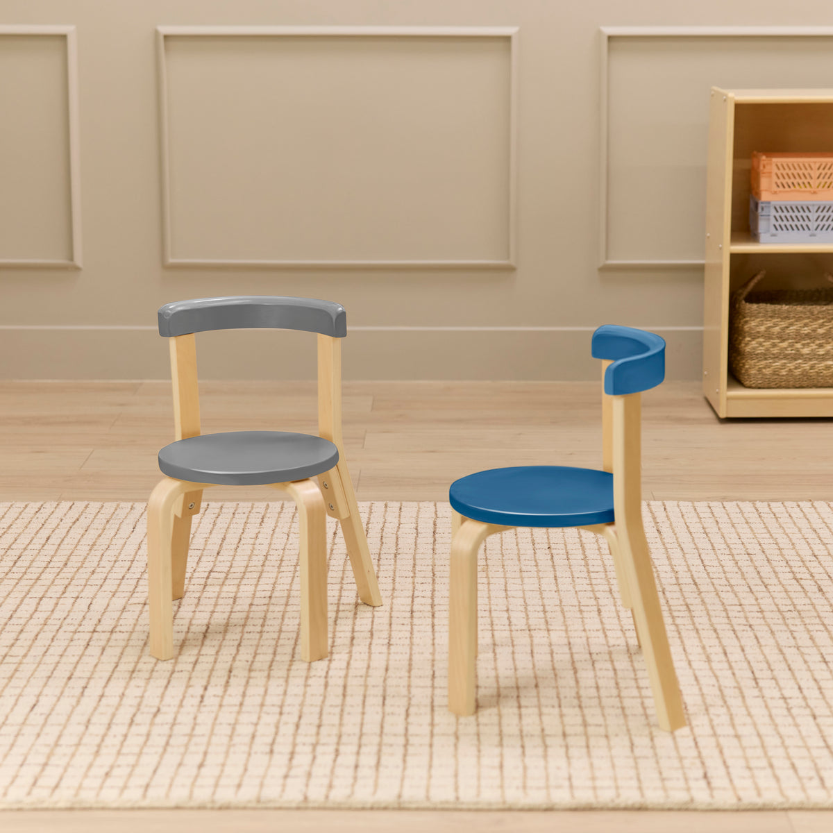 Bentwood Kids Table and Chairs Set, 5-Piece