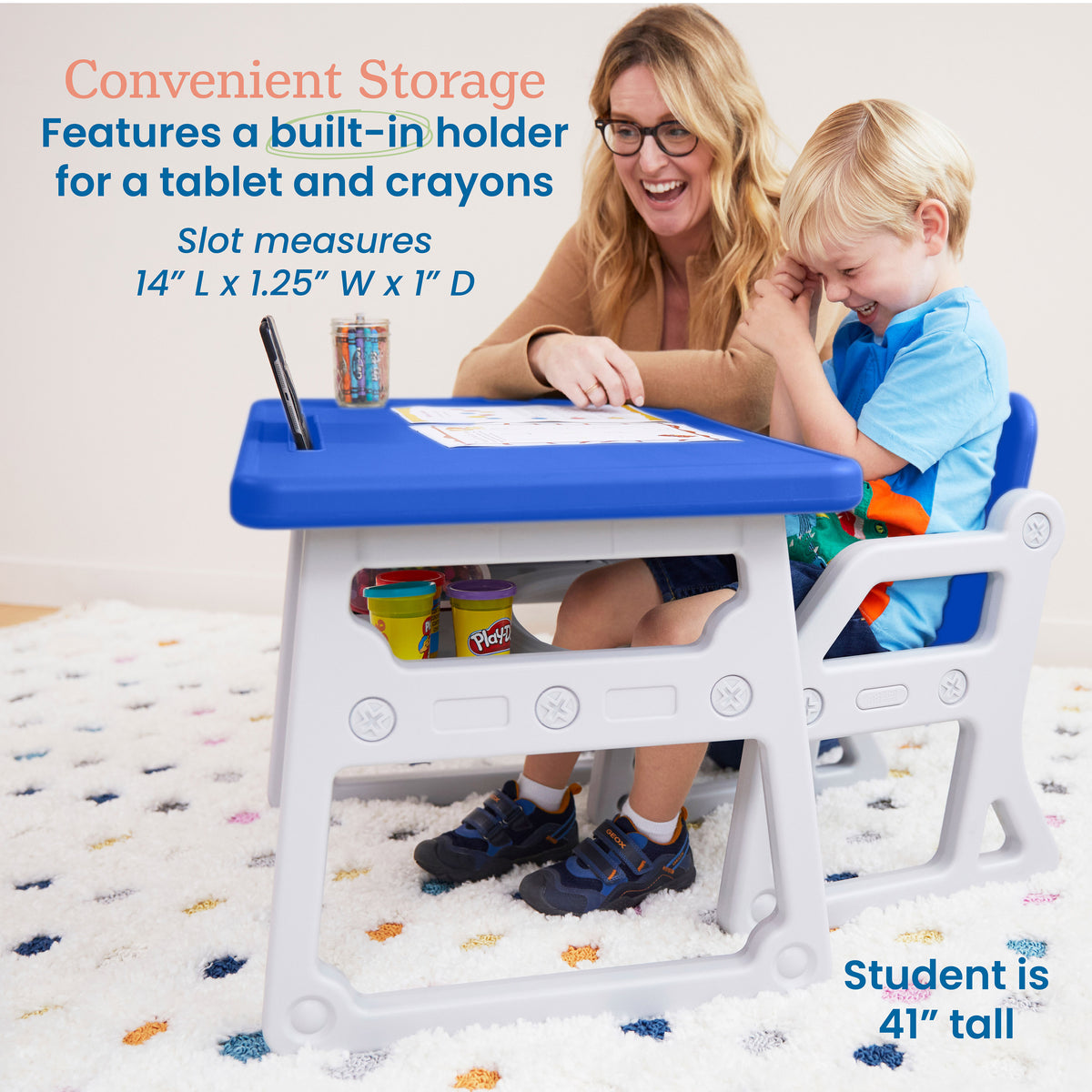 Toddler Plus Desk and Chair Set, 2-Piece