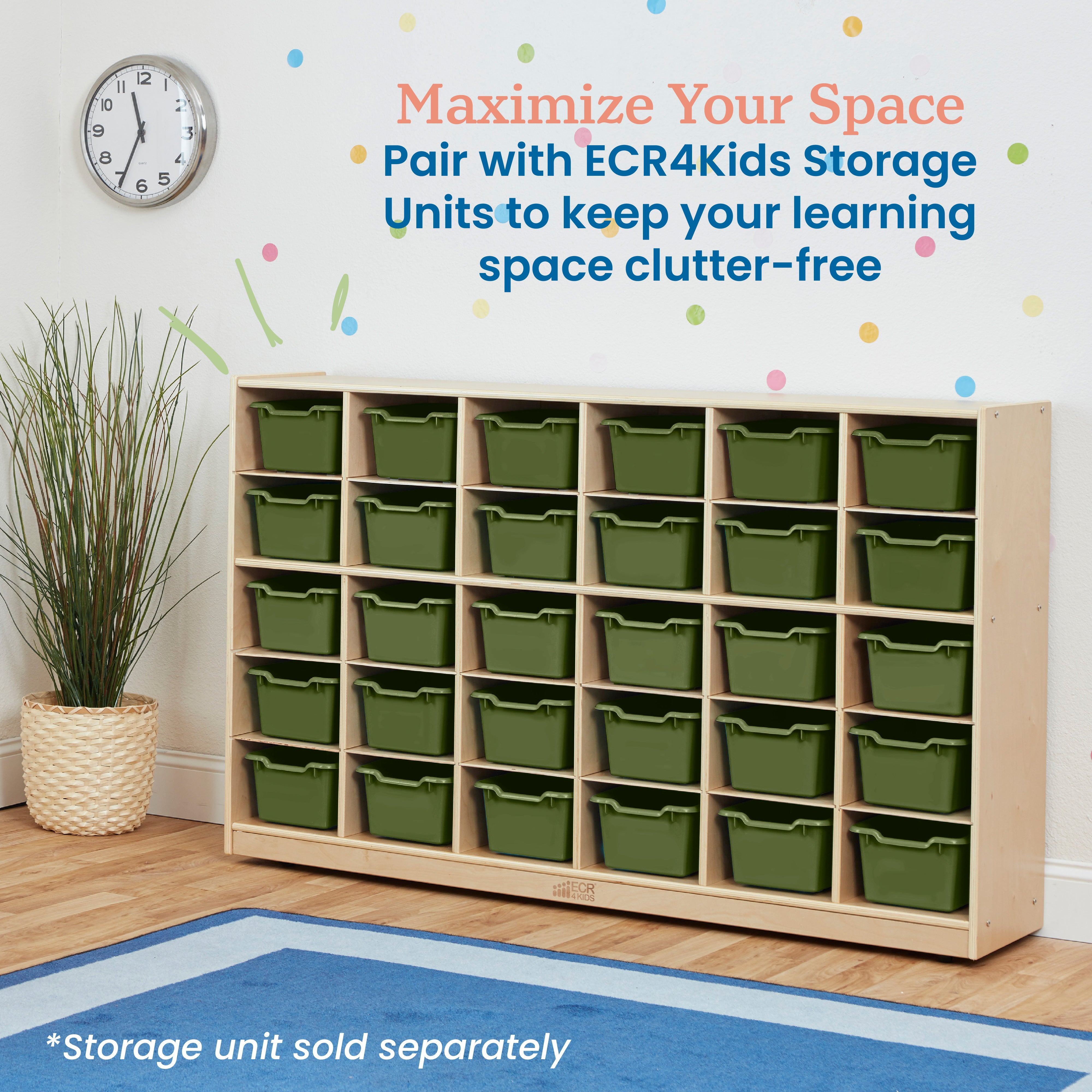 Scoop Front Storage Bin, 30-Piece