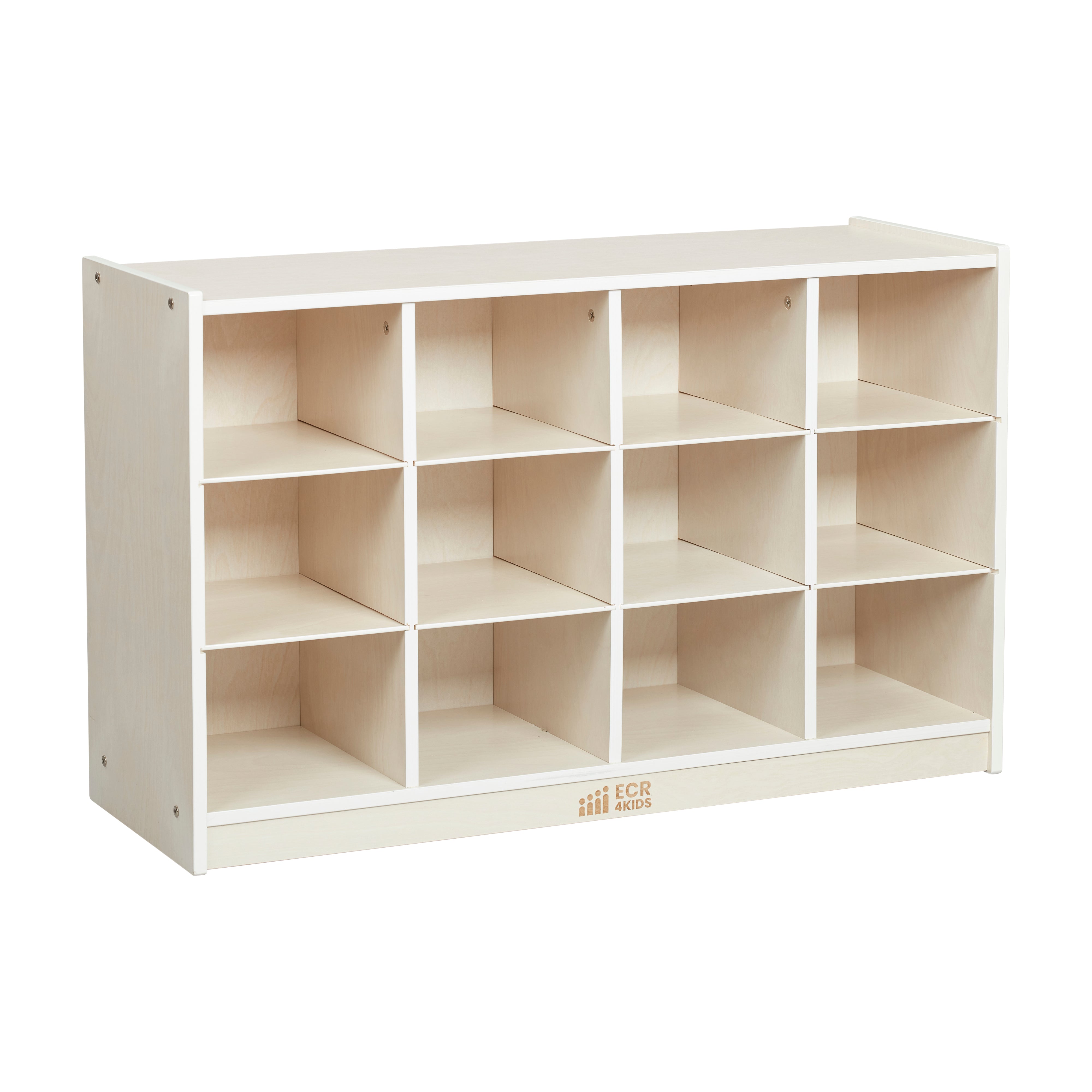 12 Cubby Mobile Tray Storage Cabinet, 3x4