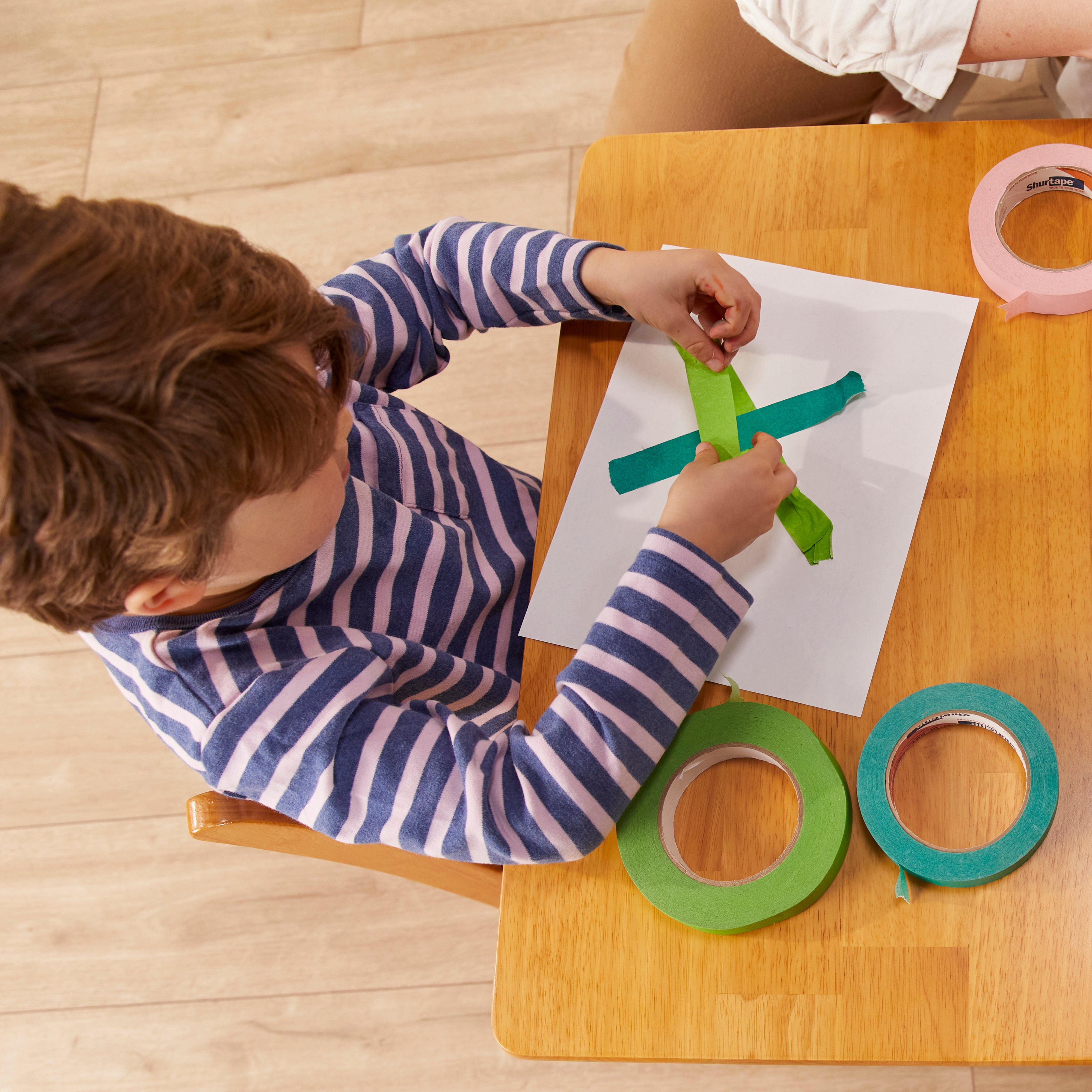 24in x 24in Square Hardwood Table with 20in Legs and Two 10in Chairs, 3-Piece