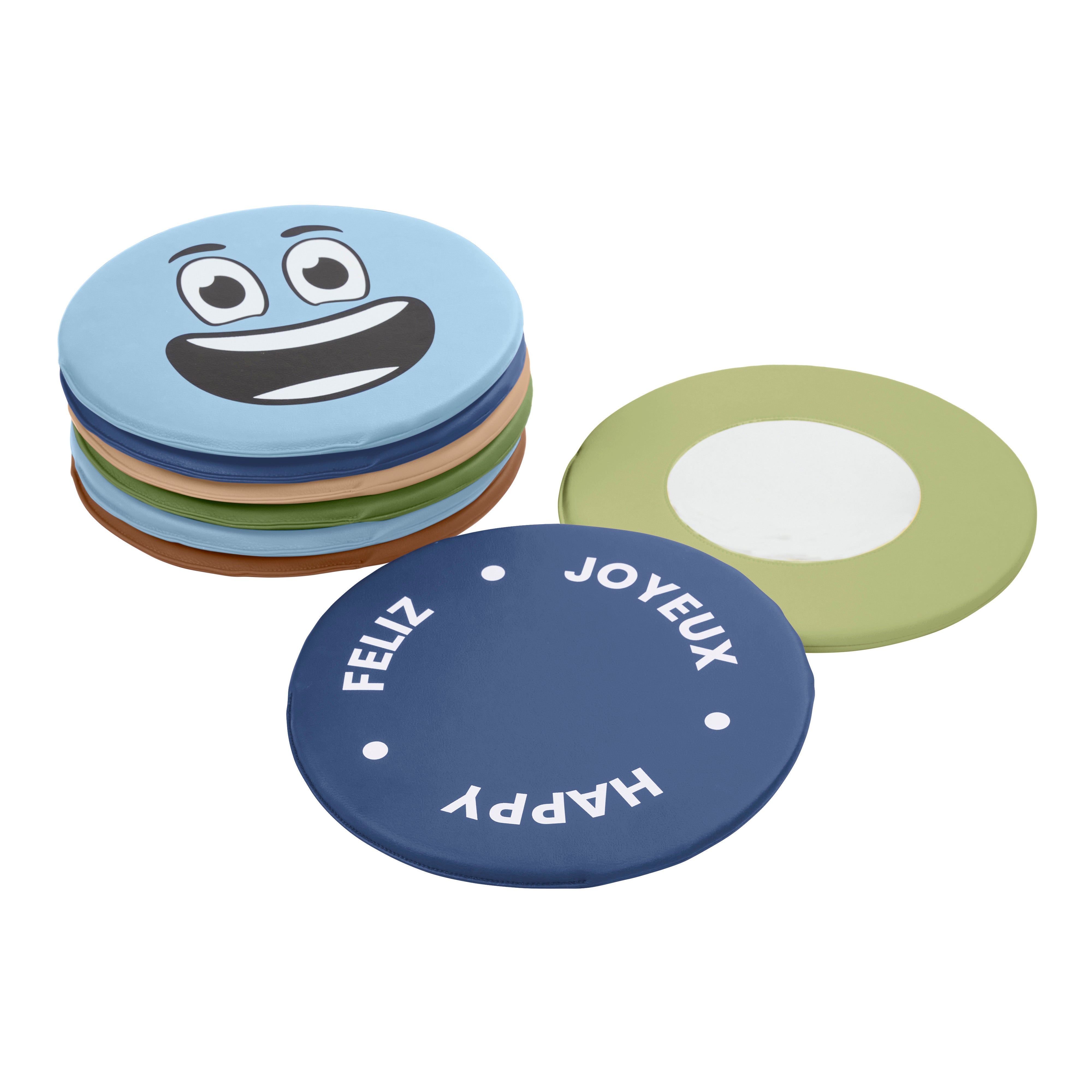 Emotion Pads with Mirror, Trilingual, 8-Piece