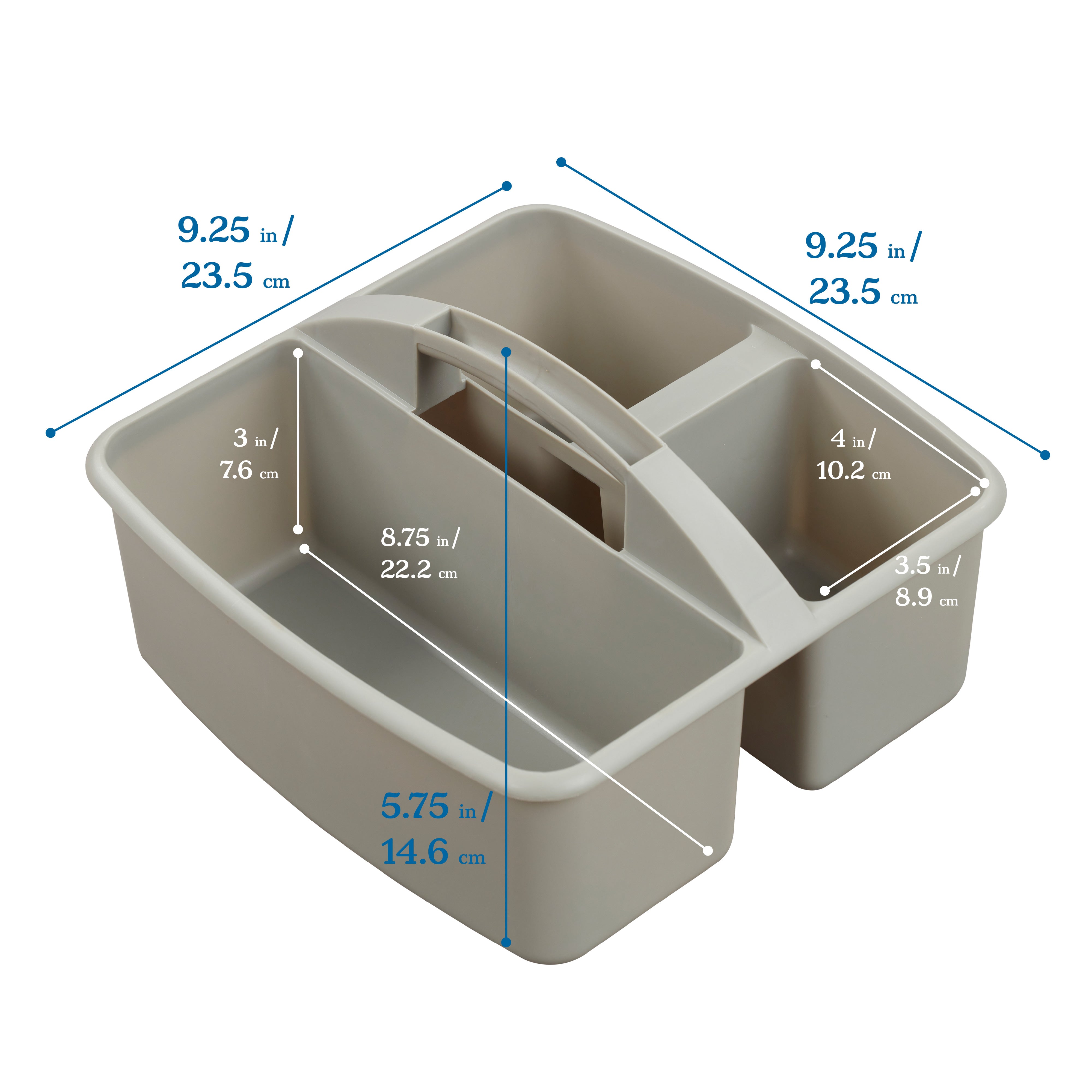 3-Compartment Storage Caddy, 6-Pack