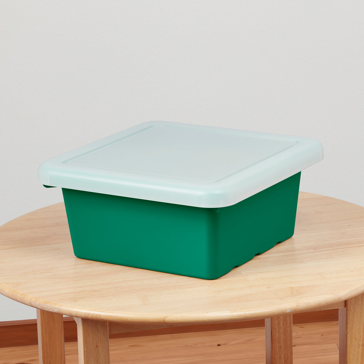 Stackable Square Bins with Non-Snap Lids, 2-Pack