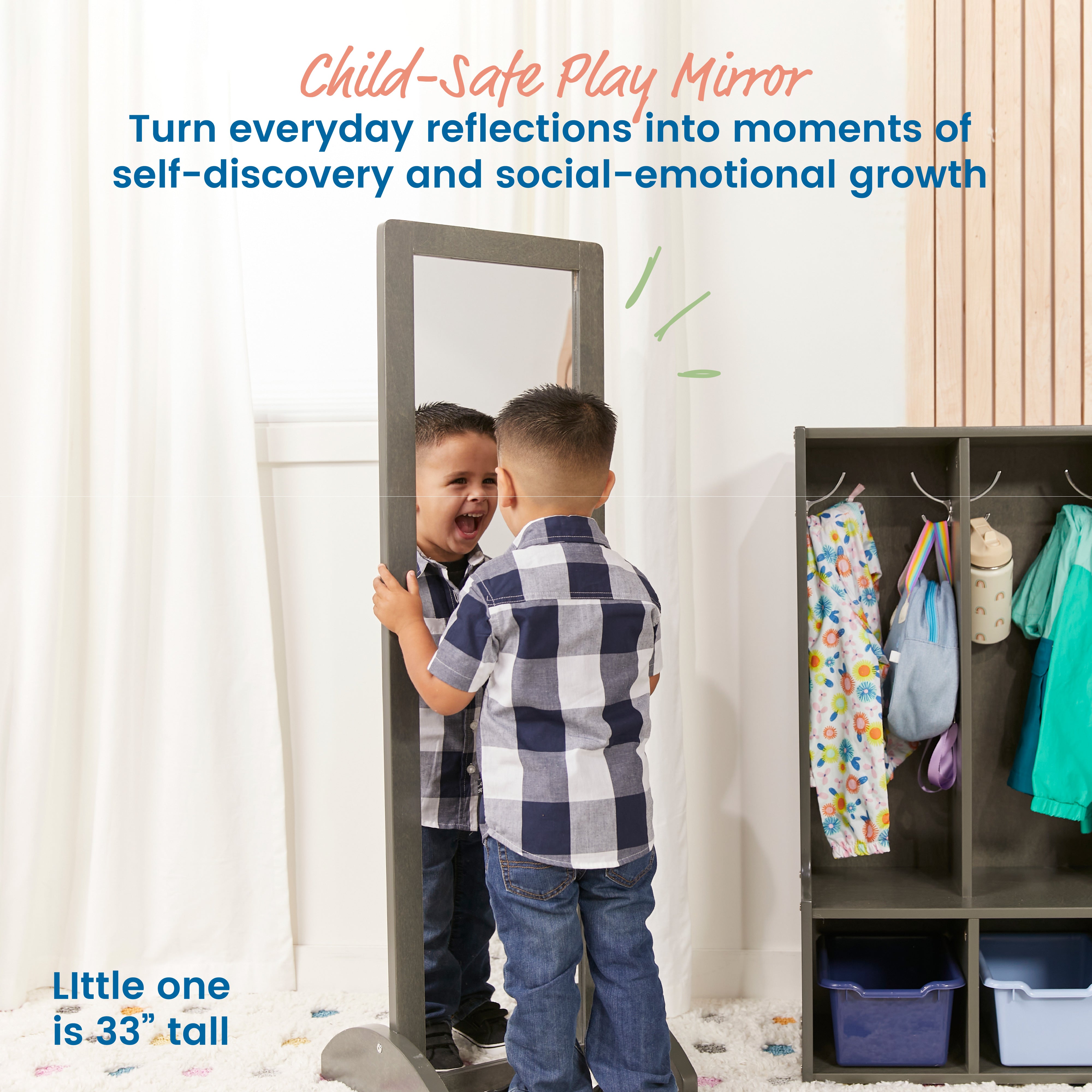 Wooden Single-Sided Bi-Directional Mirror