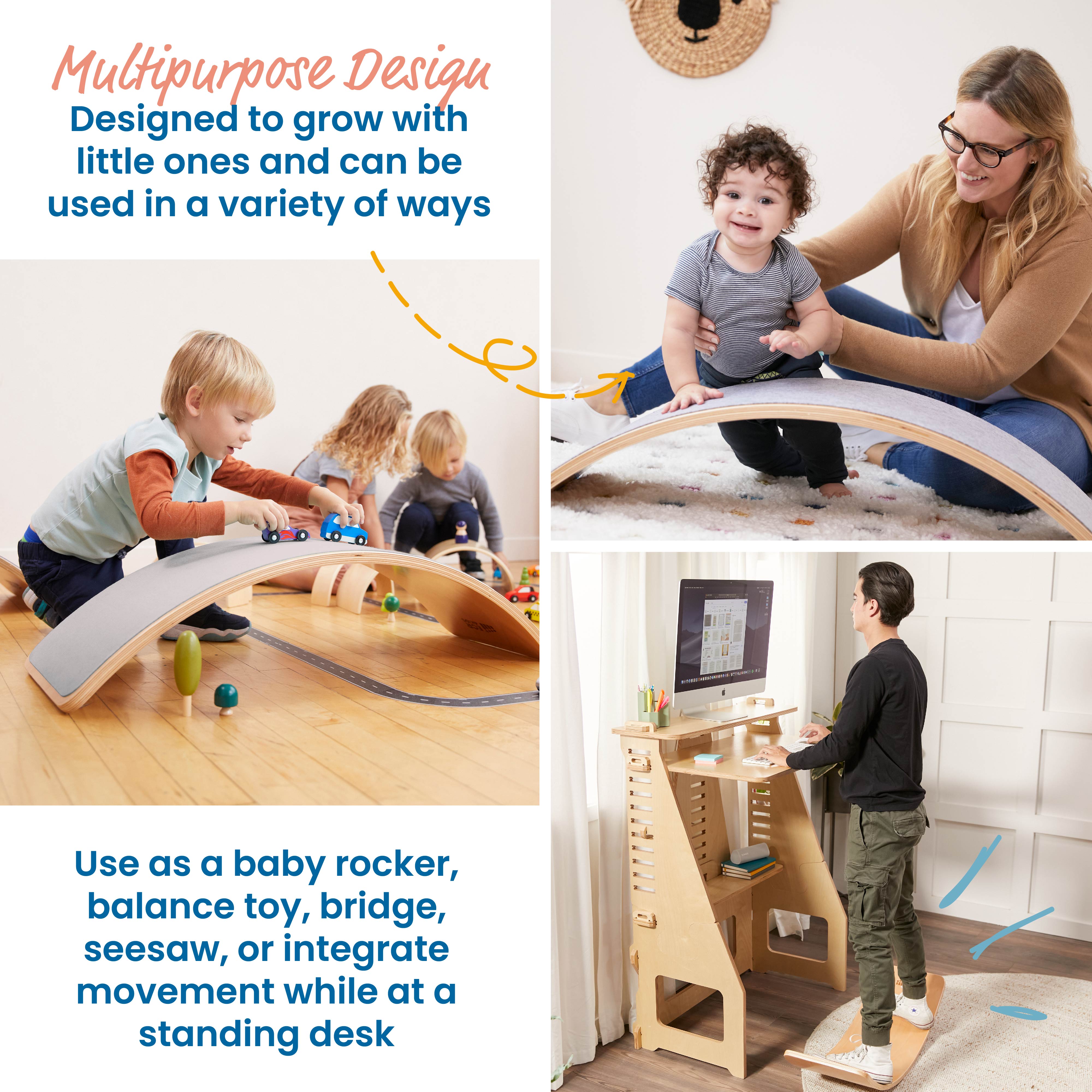 Balance Board with Felt Base