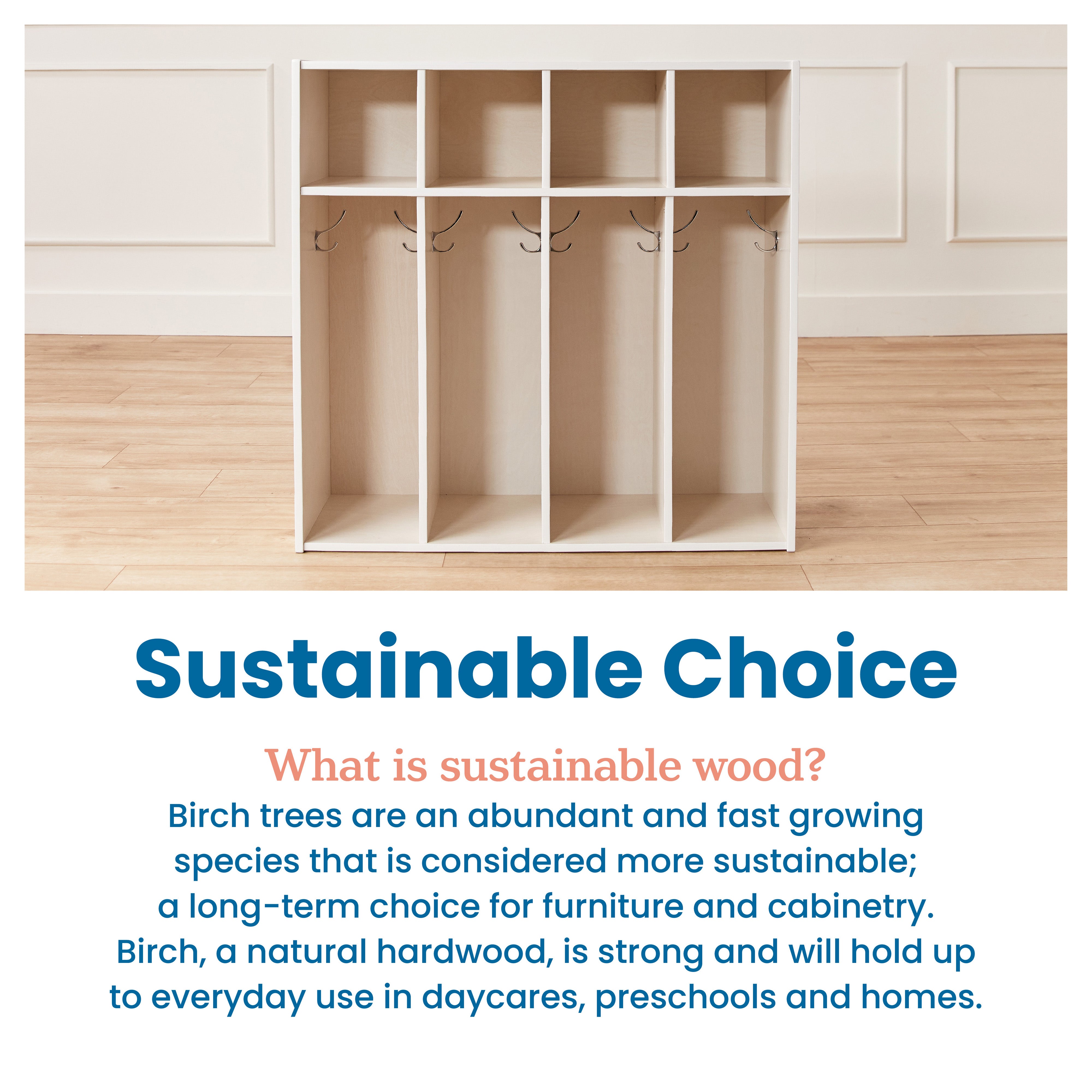 Streamline 4-Section Coat Locker, Toddler Size