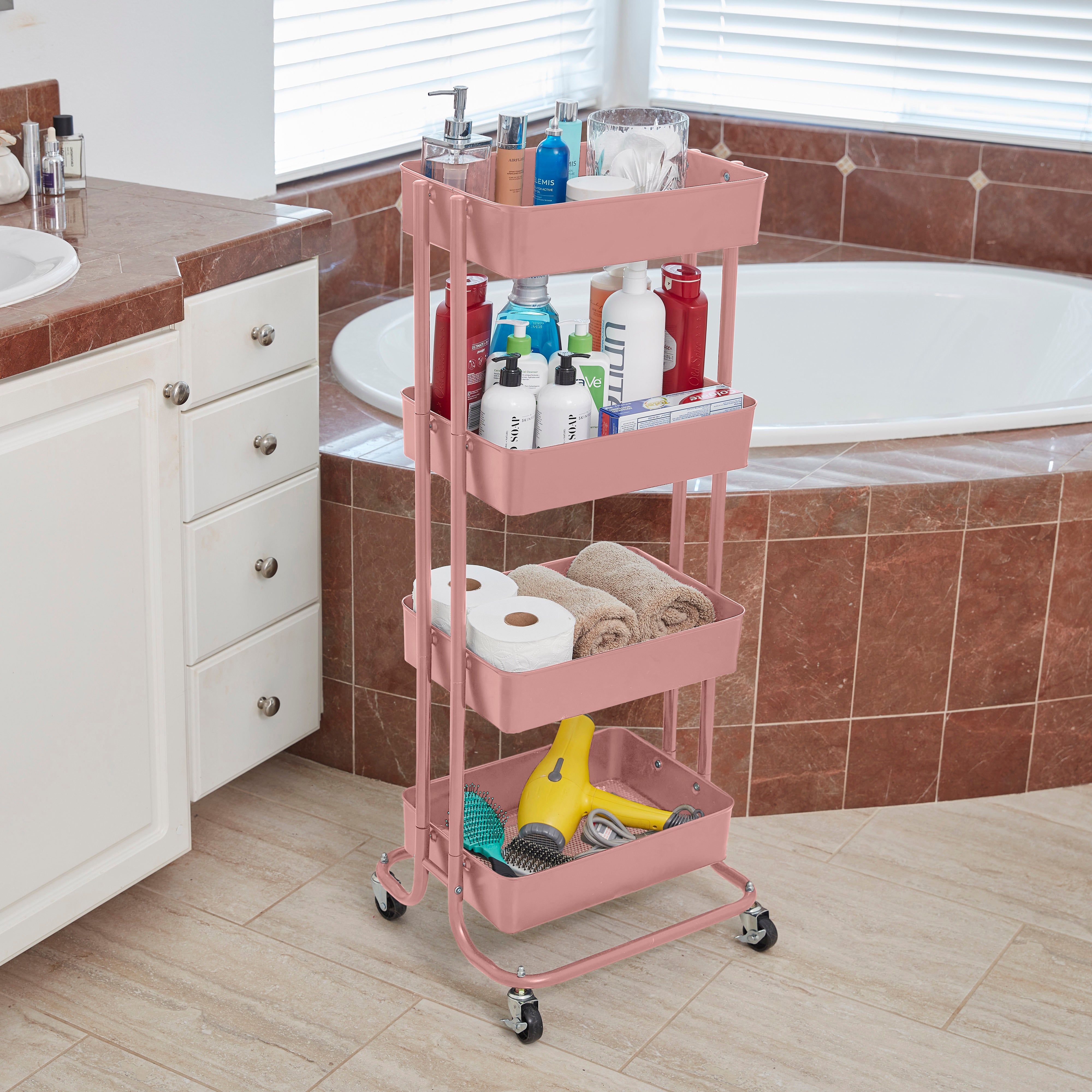 4-Tier Metal Rolling Utility Cart