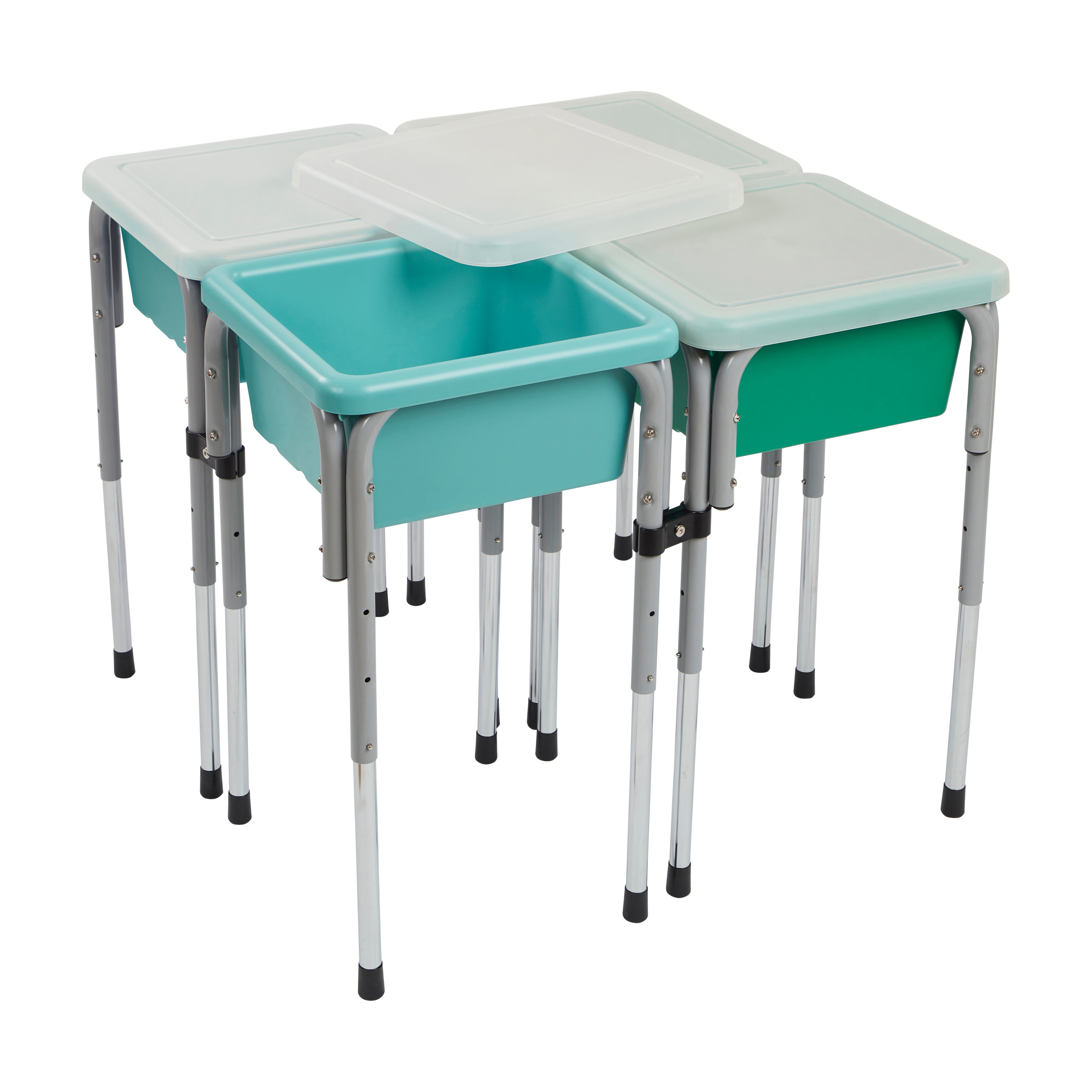 4-Station Sand and Water Adjustable Play Table