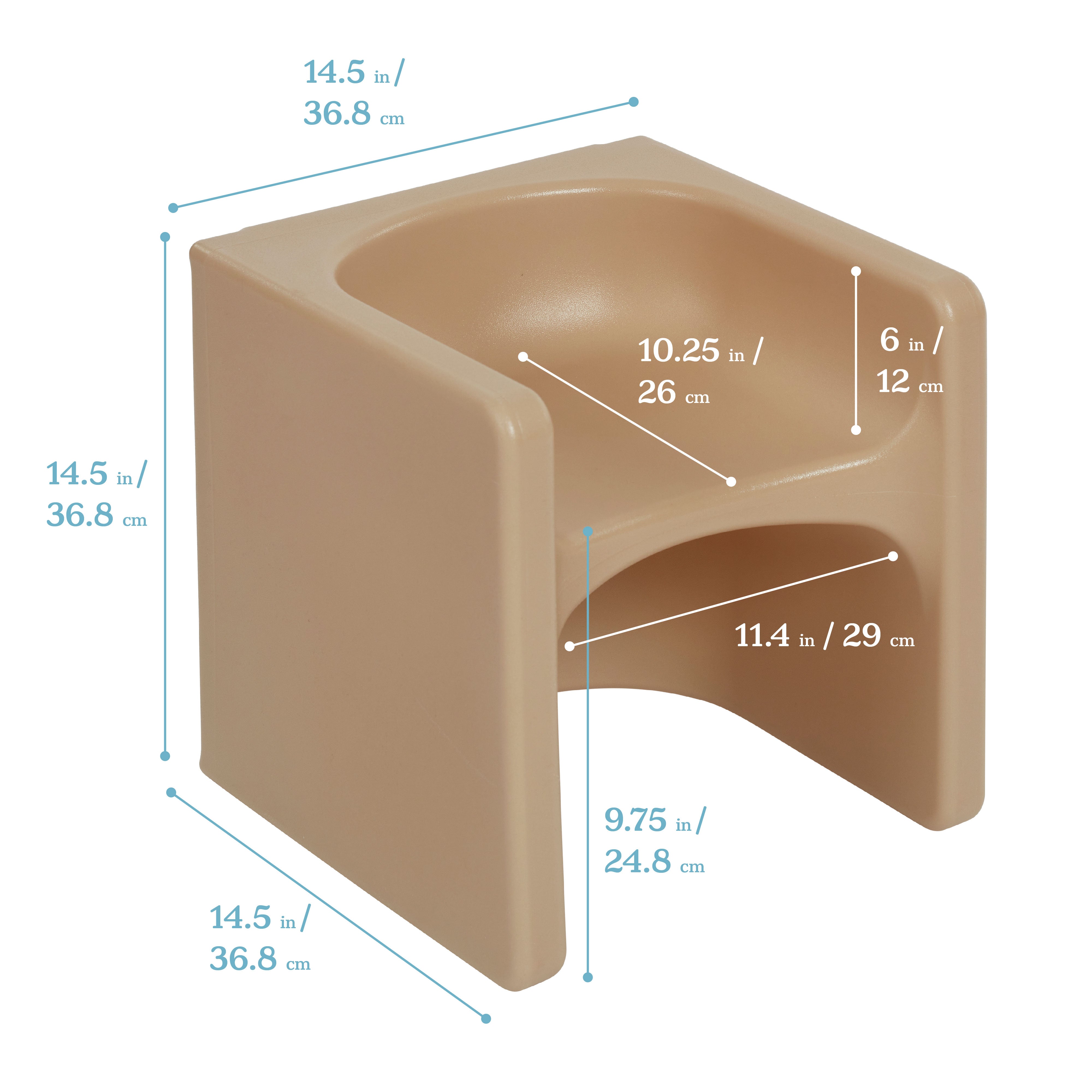Tri-Me 3-In-1 Cube Chair, Kids Furniture