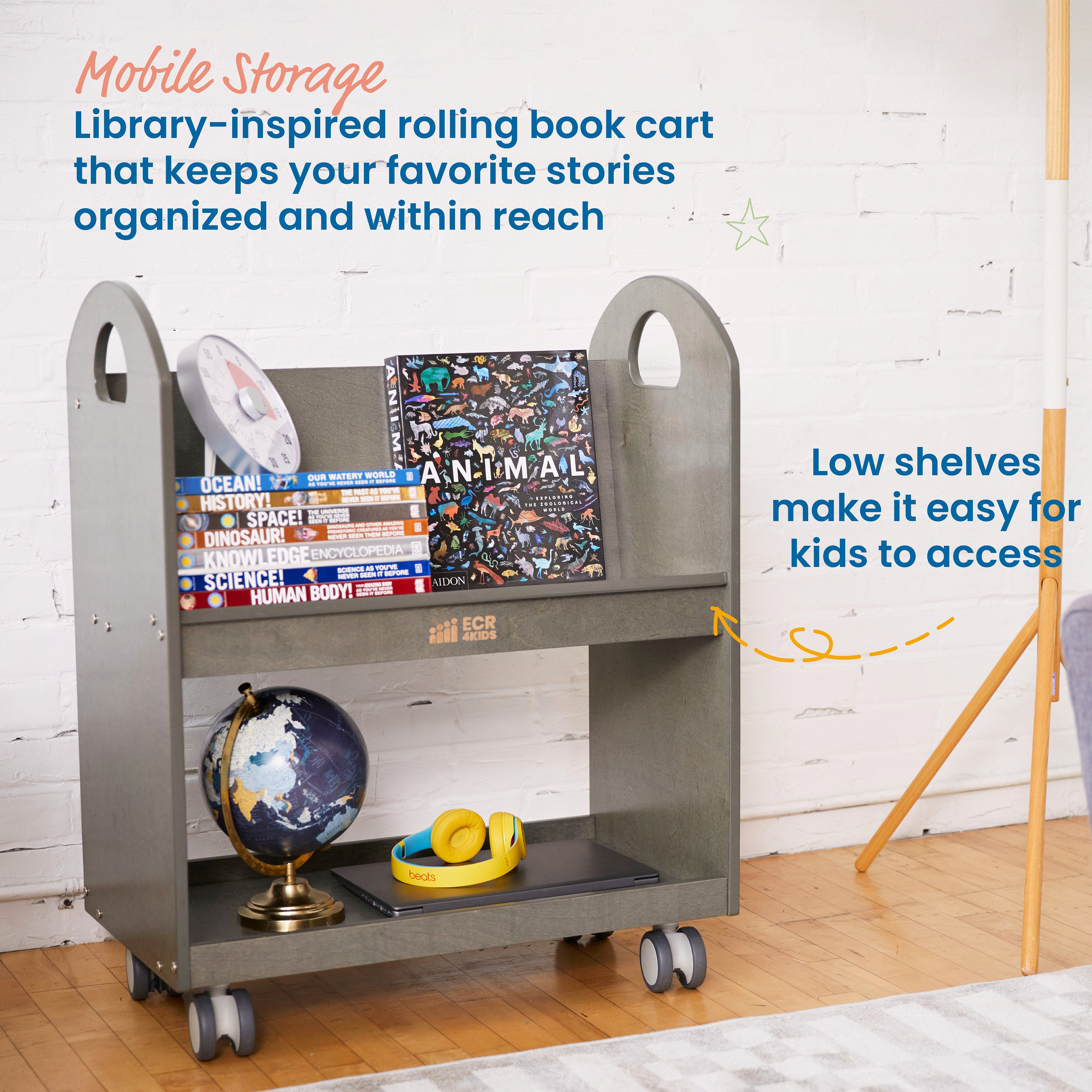 Mobile Book Cart with Countdown Timer
