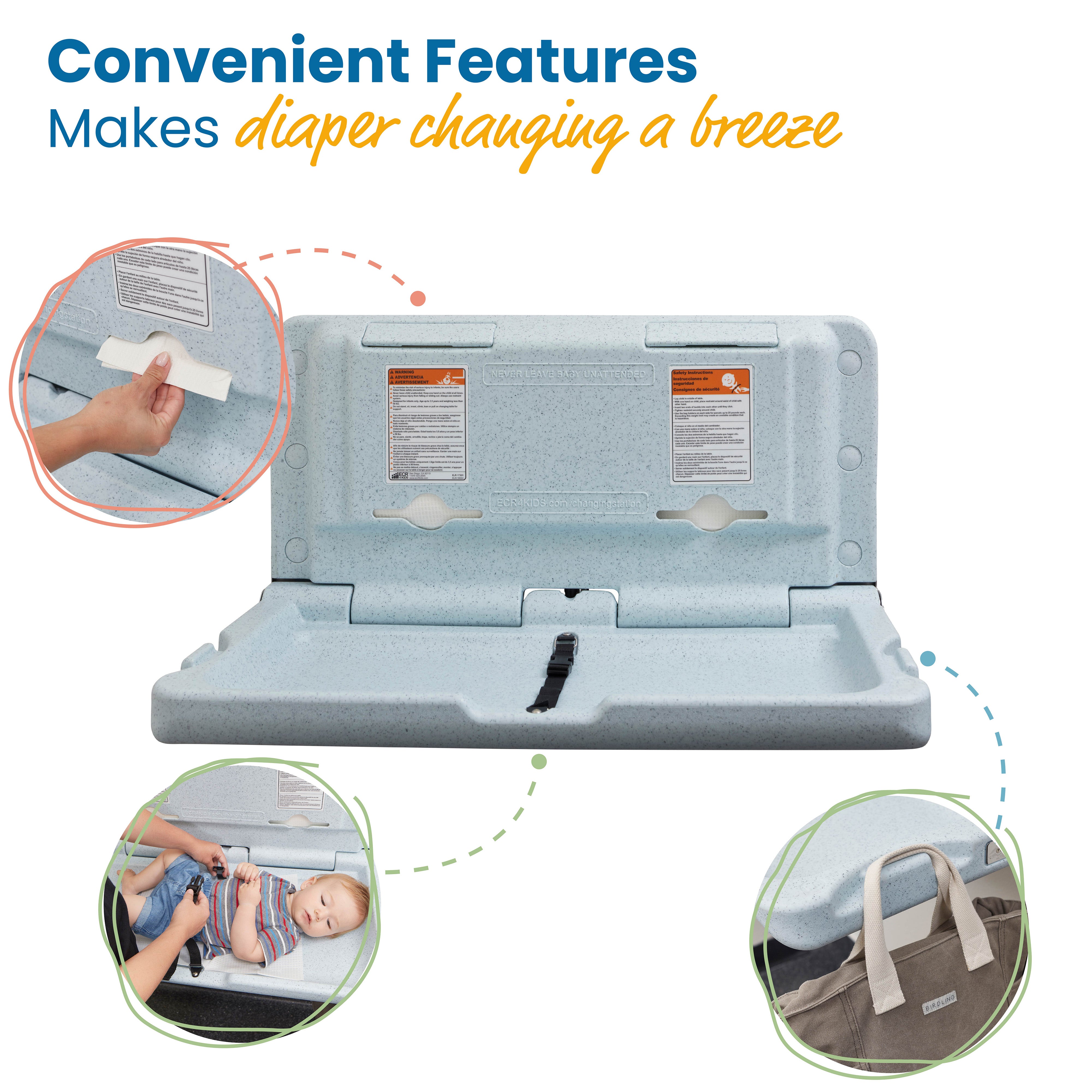Horizontal Wall-Mounted Changing Station