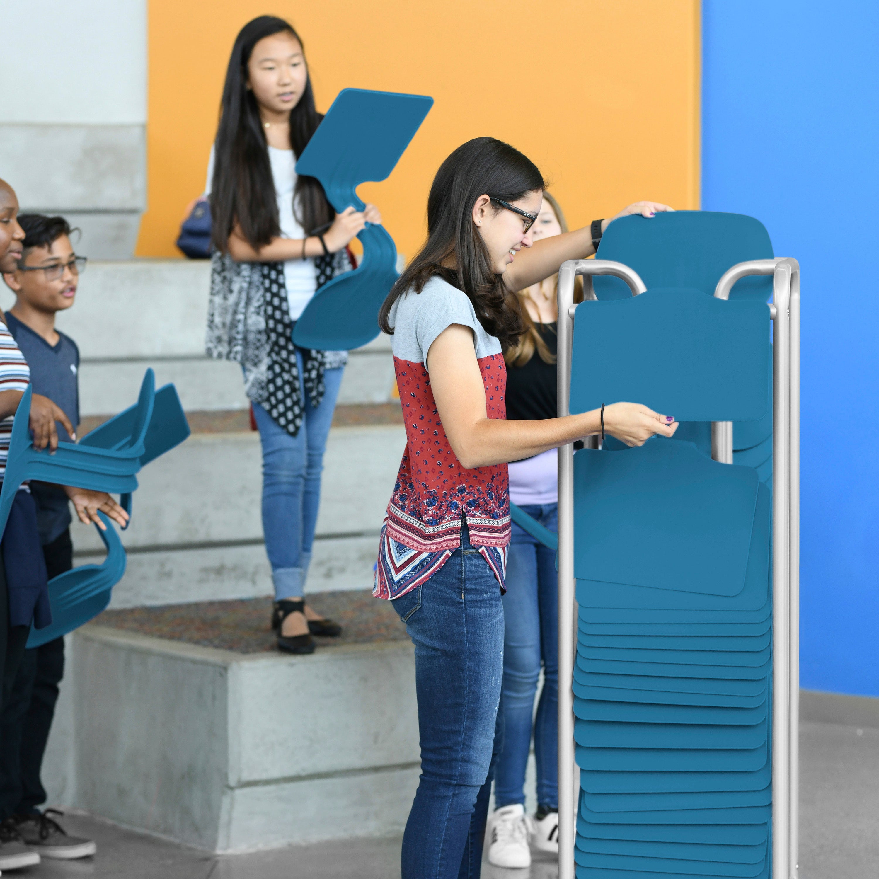 The Surf Portable Lap Desk with Mobile Storage Rack, 30-Pack