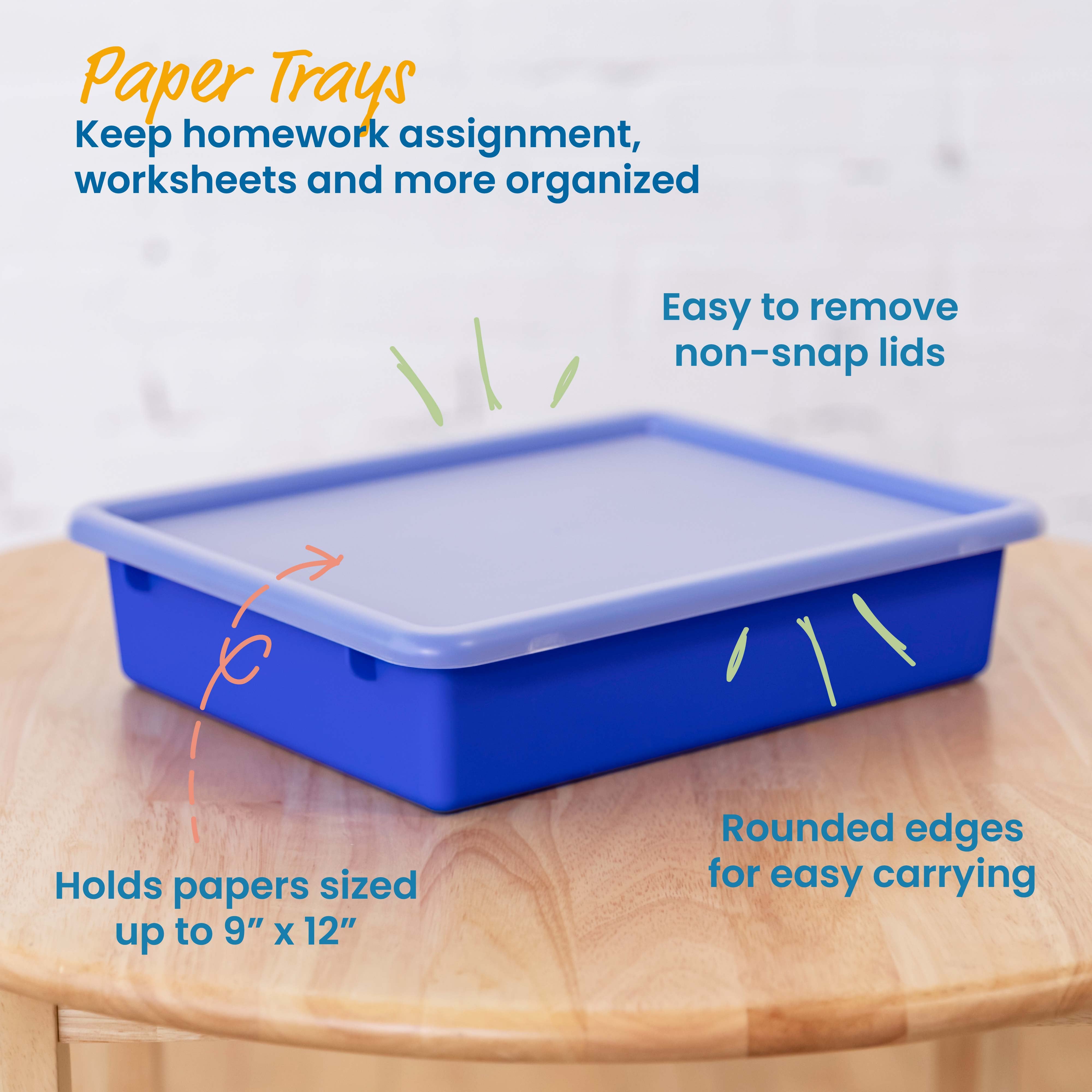 Letter Size Tray with Lid, 10-Piece