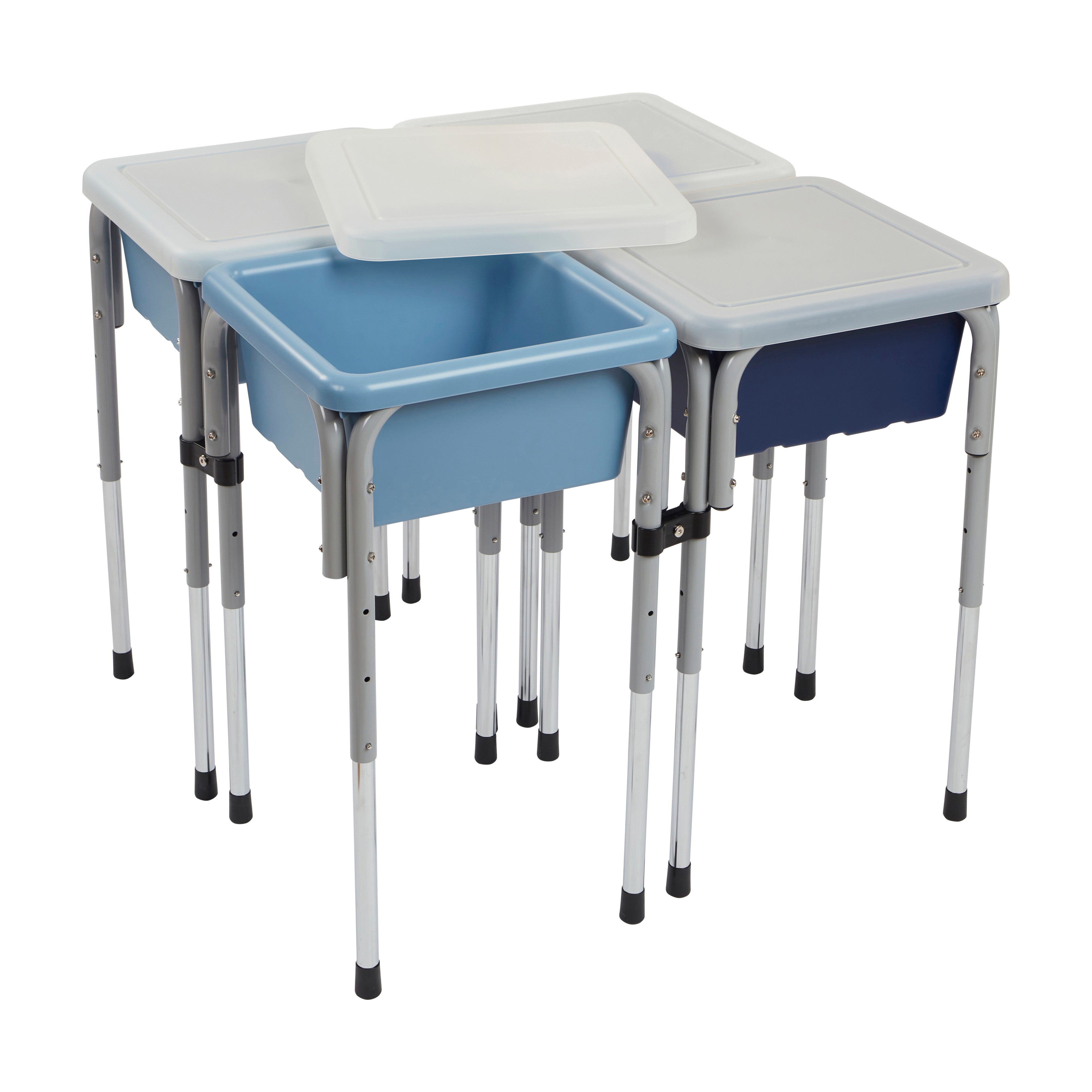 4-Station Sand and Water Adjustable Play Table