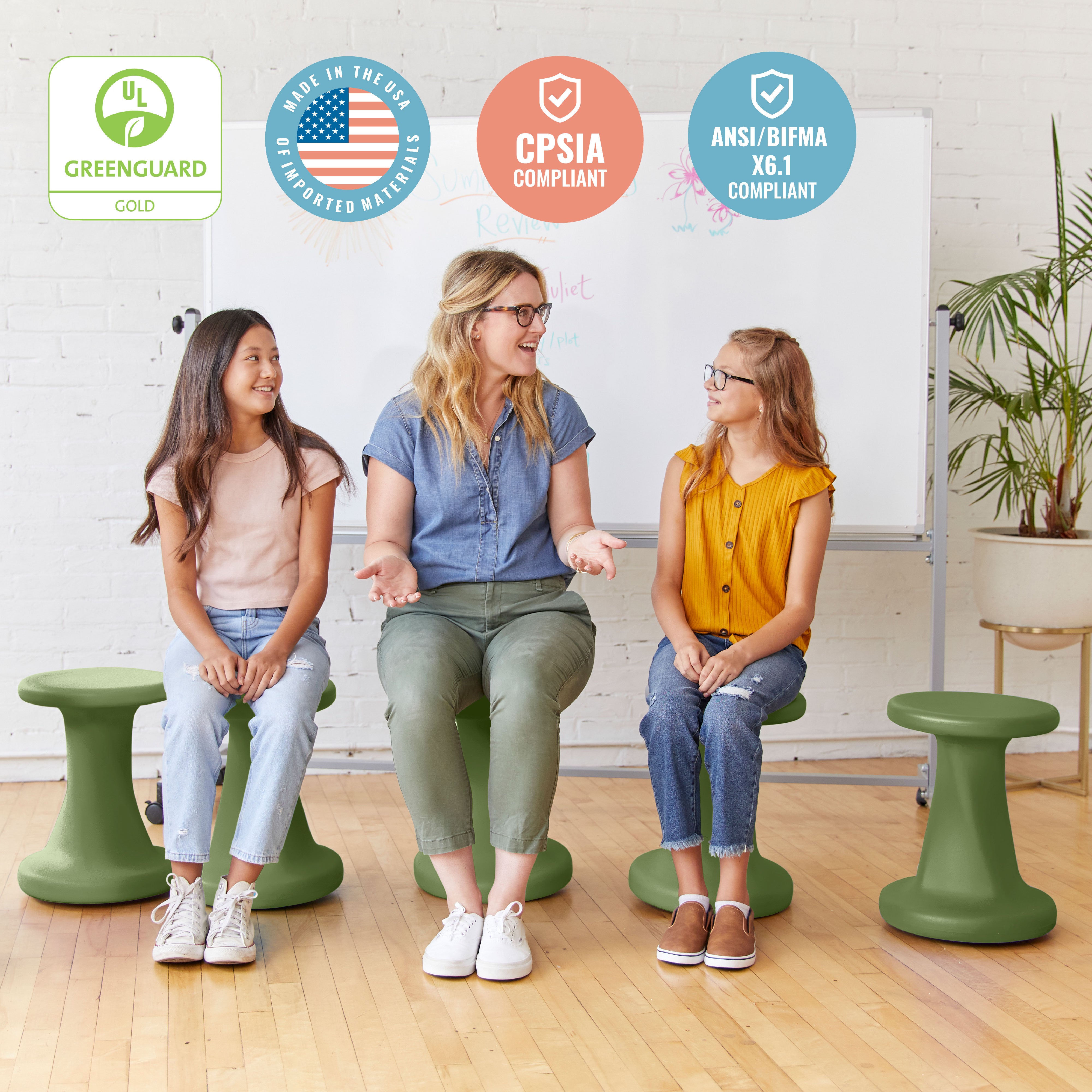 Twist Wobble Stool, 18in Seat Height