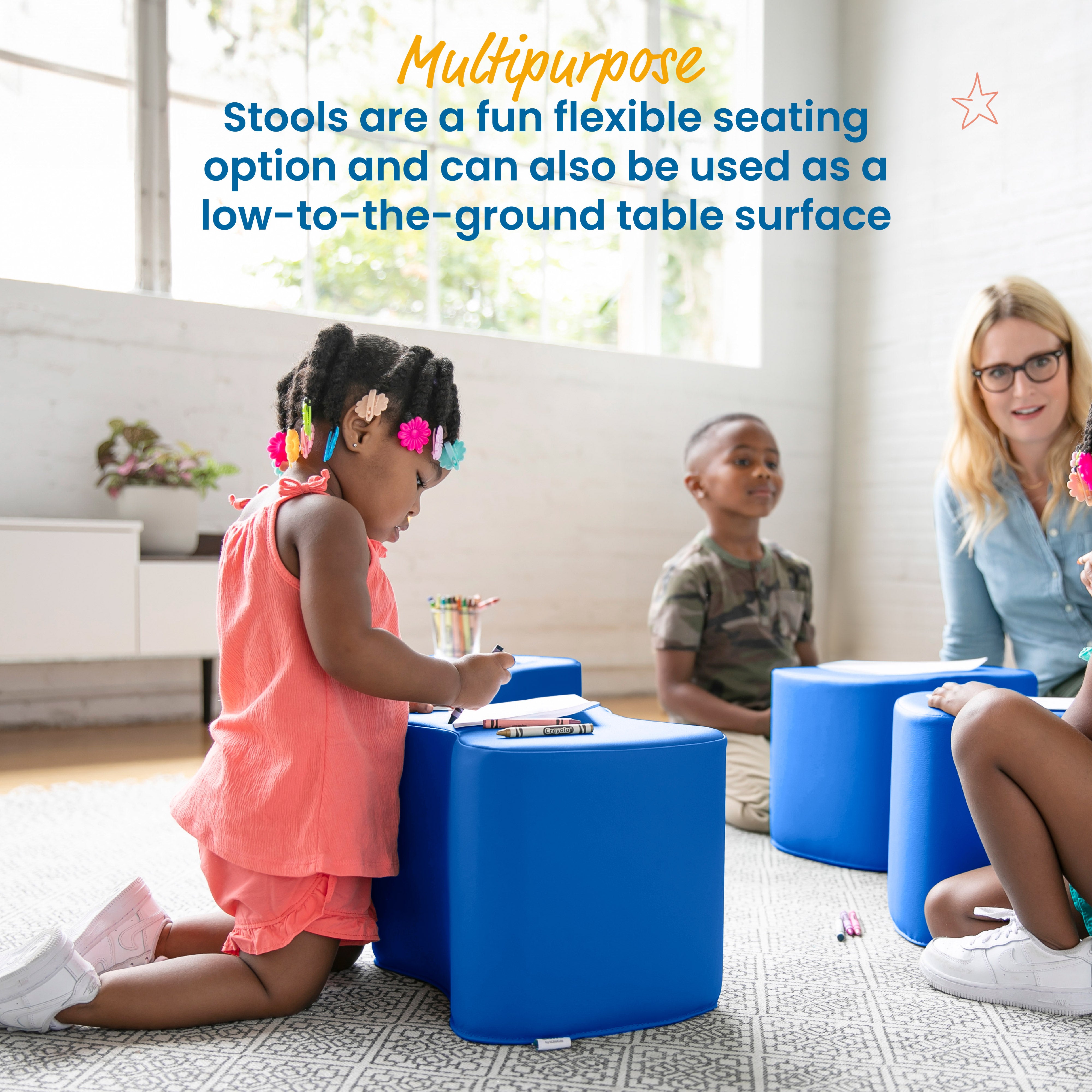 SoftZone Toddler Modular Stool Set, 2-Pack