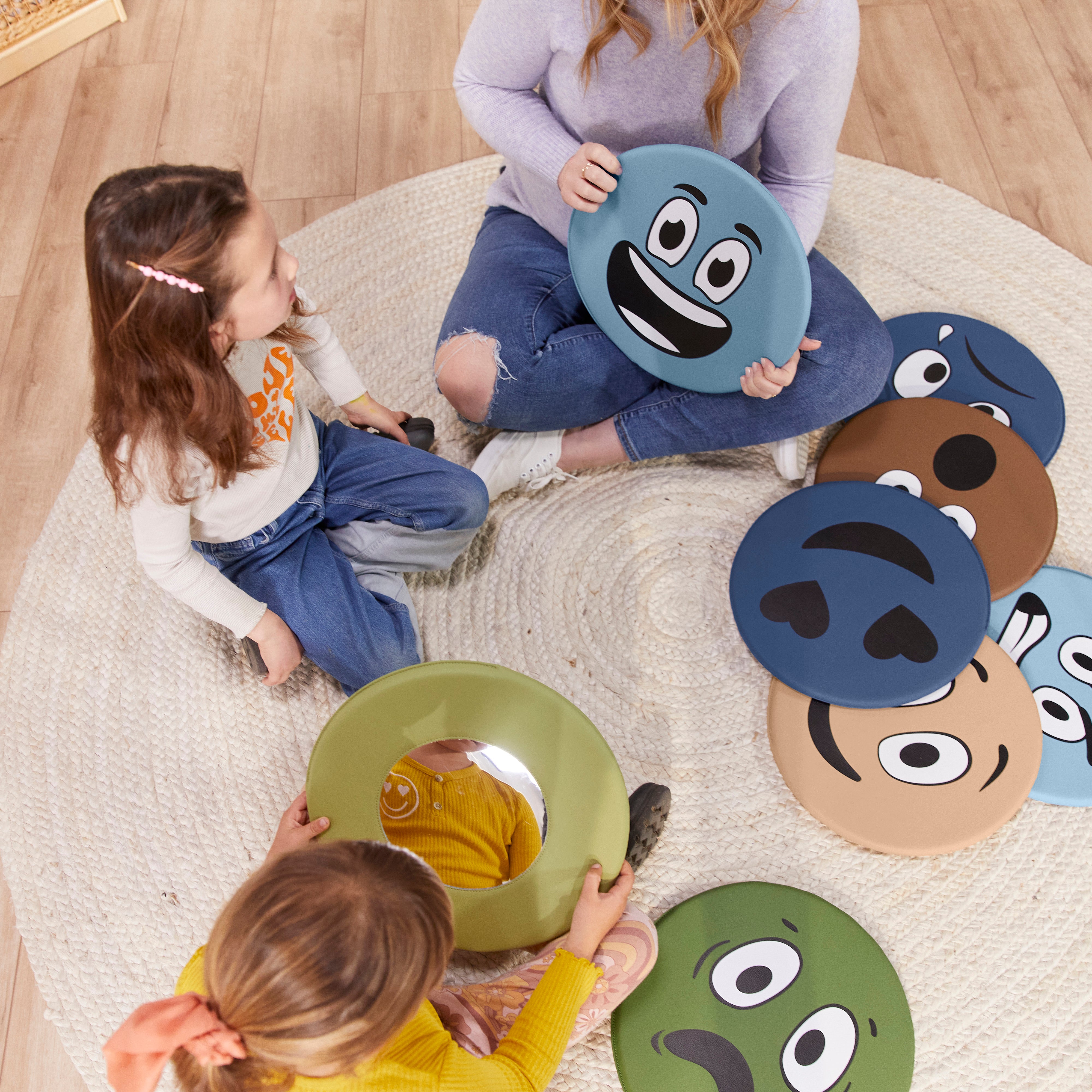 Emotion Pads with Mirror, Trilingual, 8-Piece