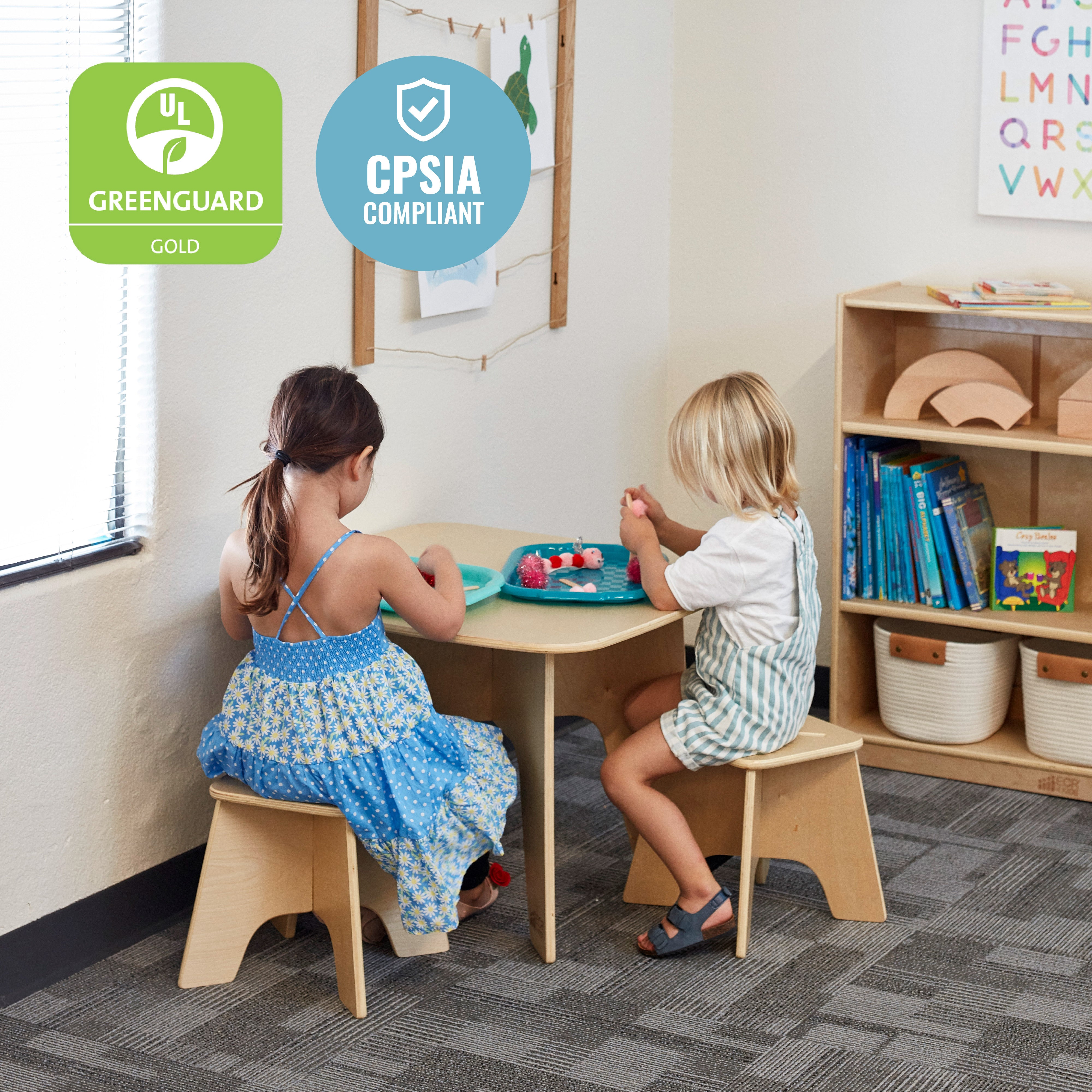 Colorful Plastic Art Trays for Kids, 6-Piece