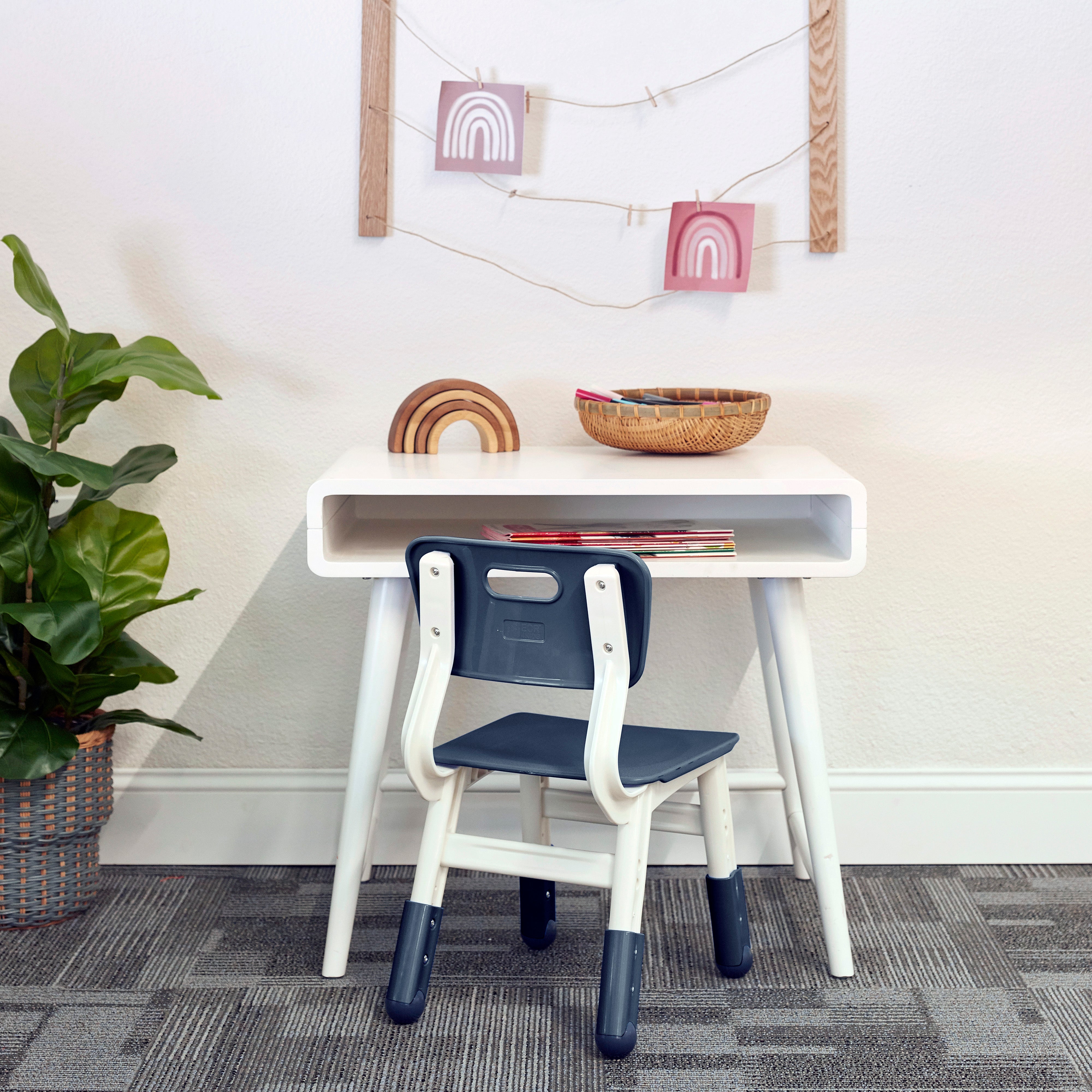 Classroom Adjustable Height Plastic Chair, 2-Pack