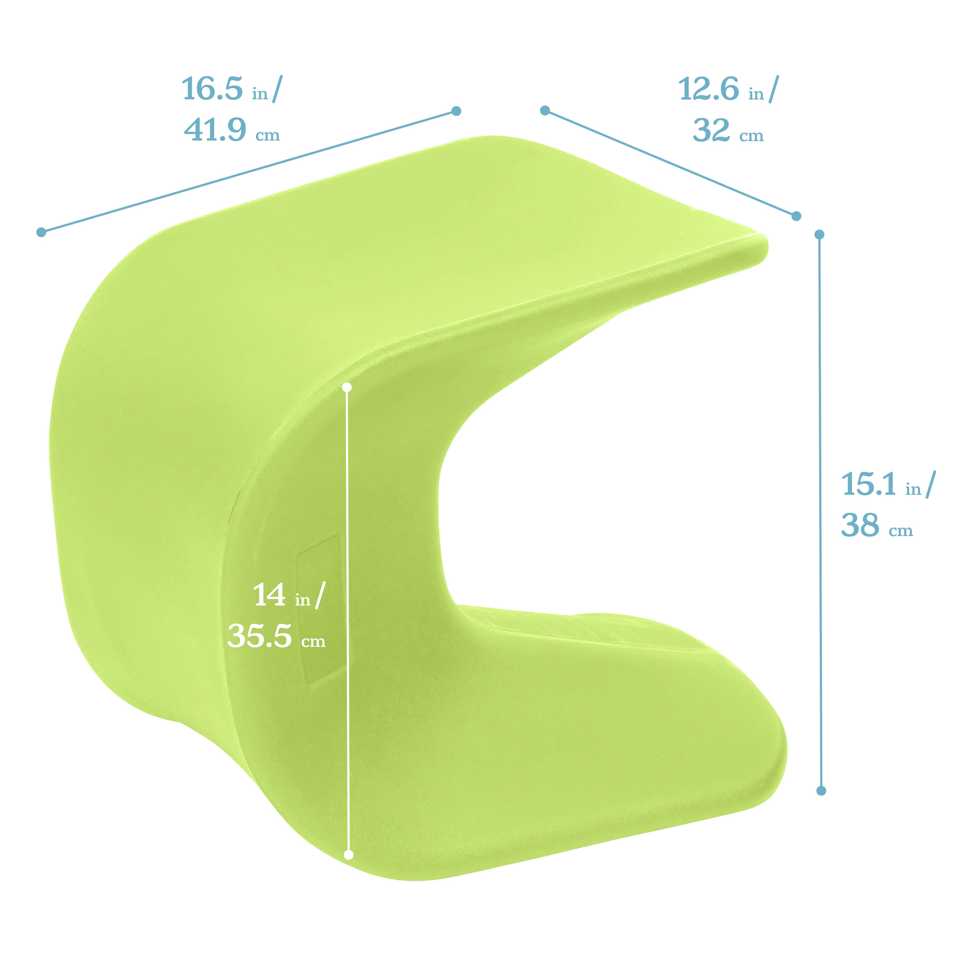 Wave Seat, 14in - 15.1in Seat Height, 2-Pack