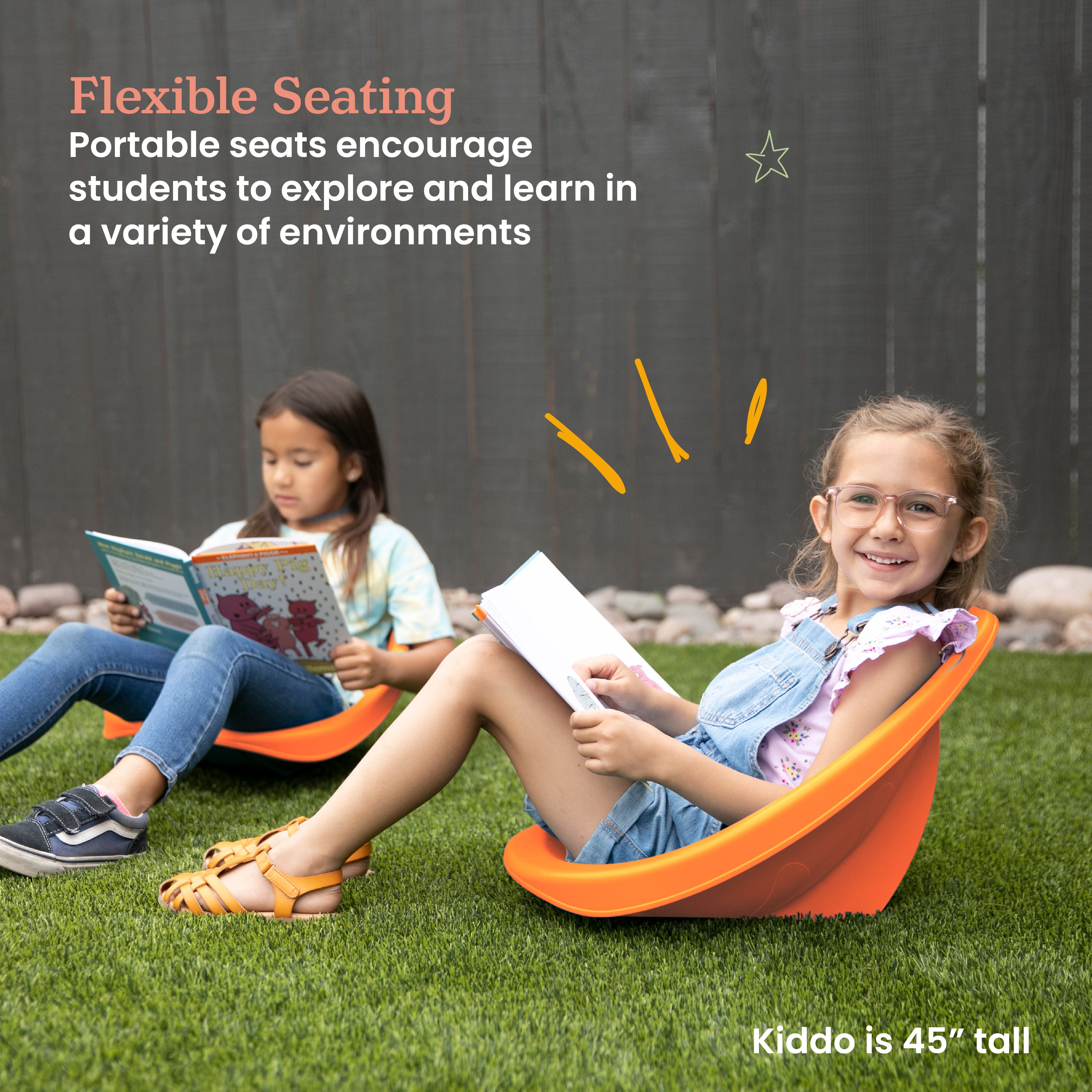 Leaf Scoop Floor Seat, 6-Piece