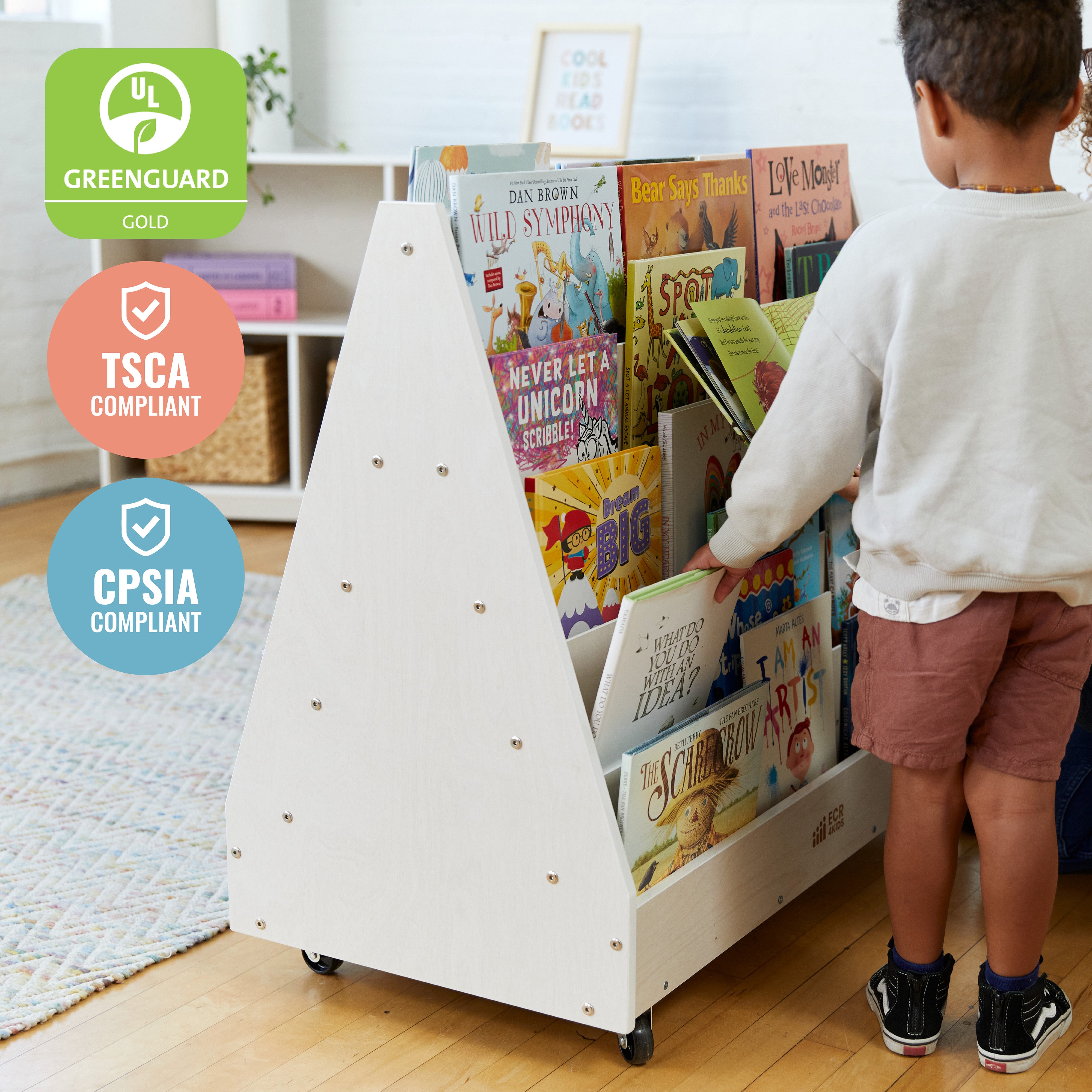 Double-Sided Mobile Book Display