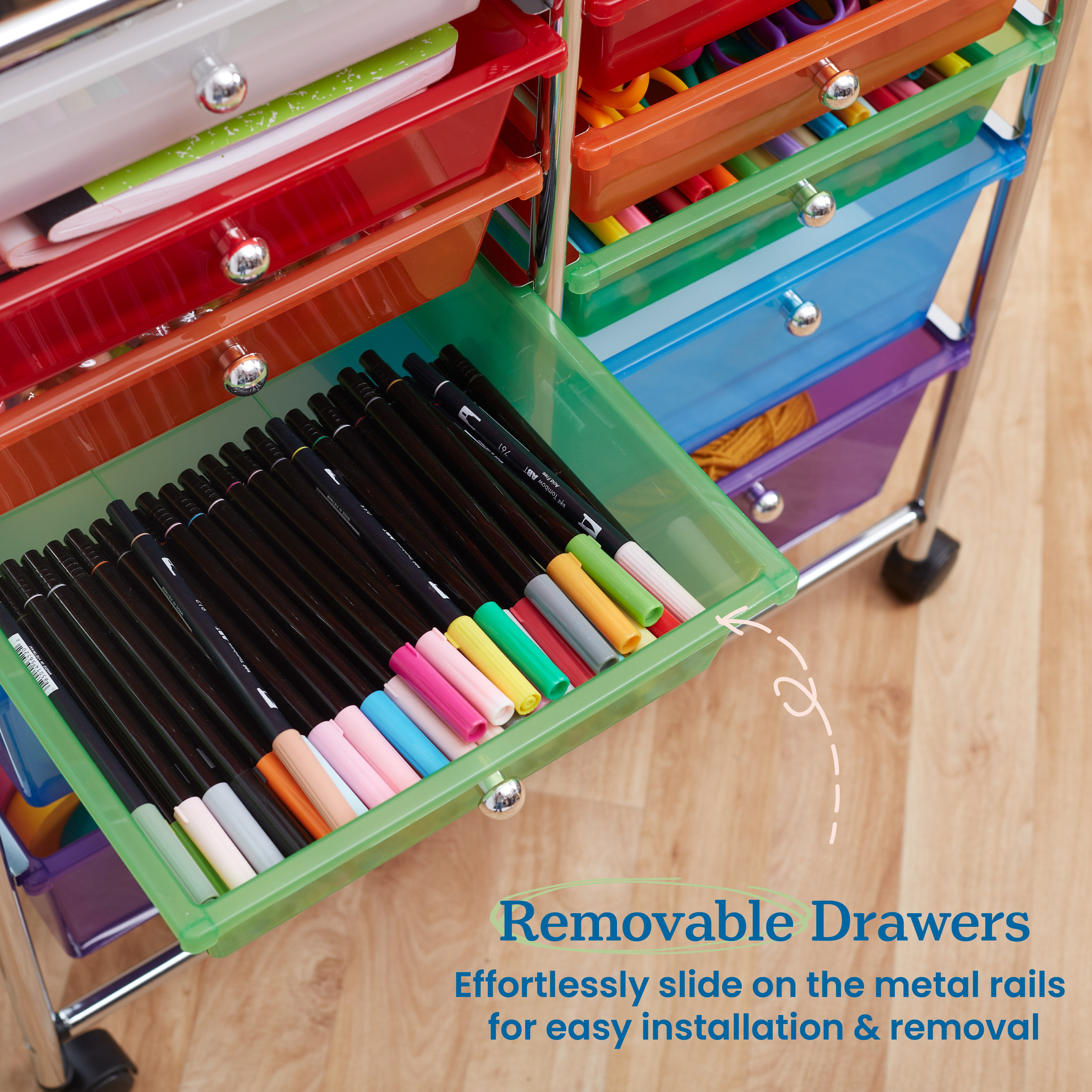 12-Drawer Everyday Rolling Utility Storage Cart