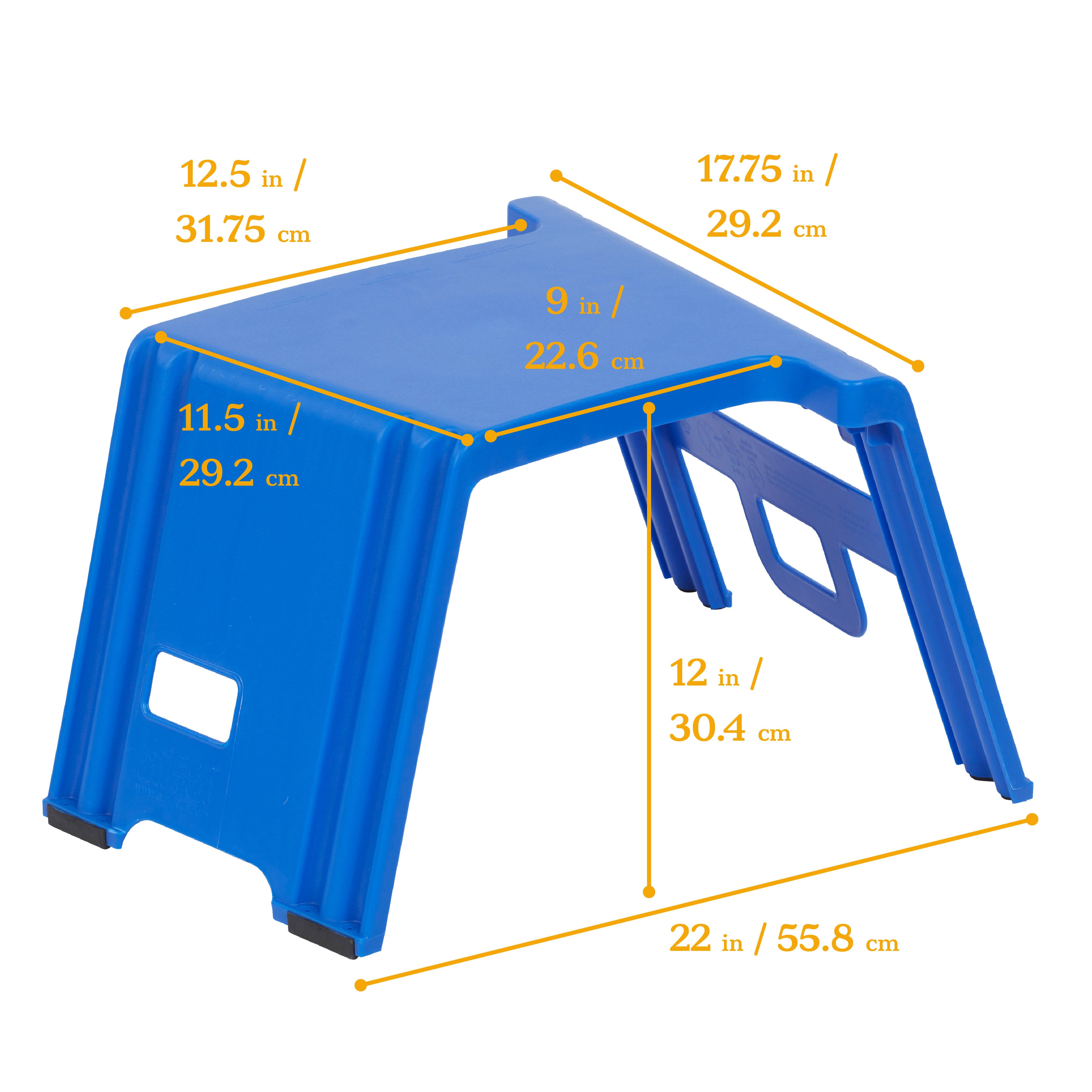 Linking Stackable Classroom Stools, Portable Table, 4-Piece