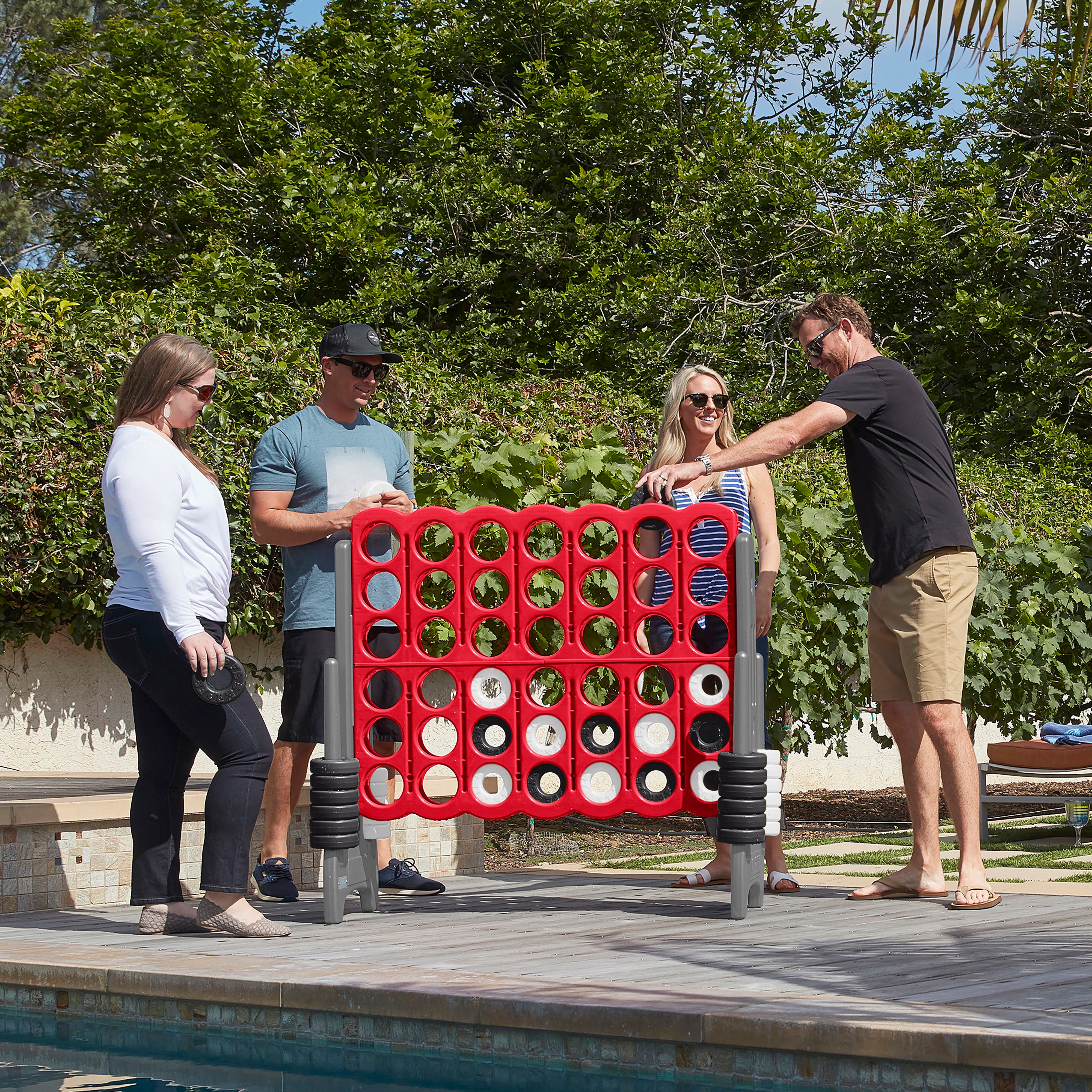 Jumbo 4-To-Score Giant Game with 42 Rings and Reset Sliders