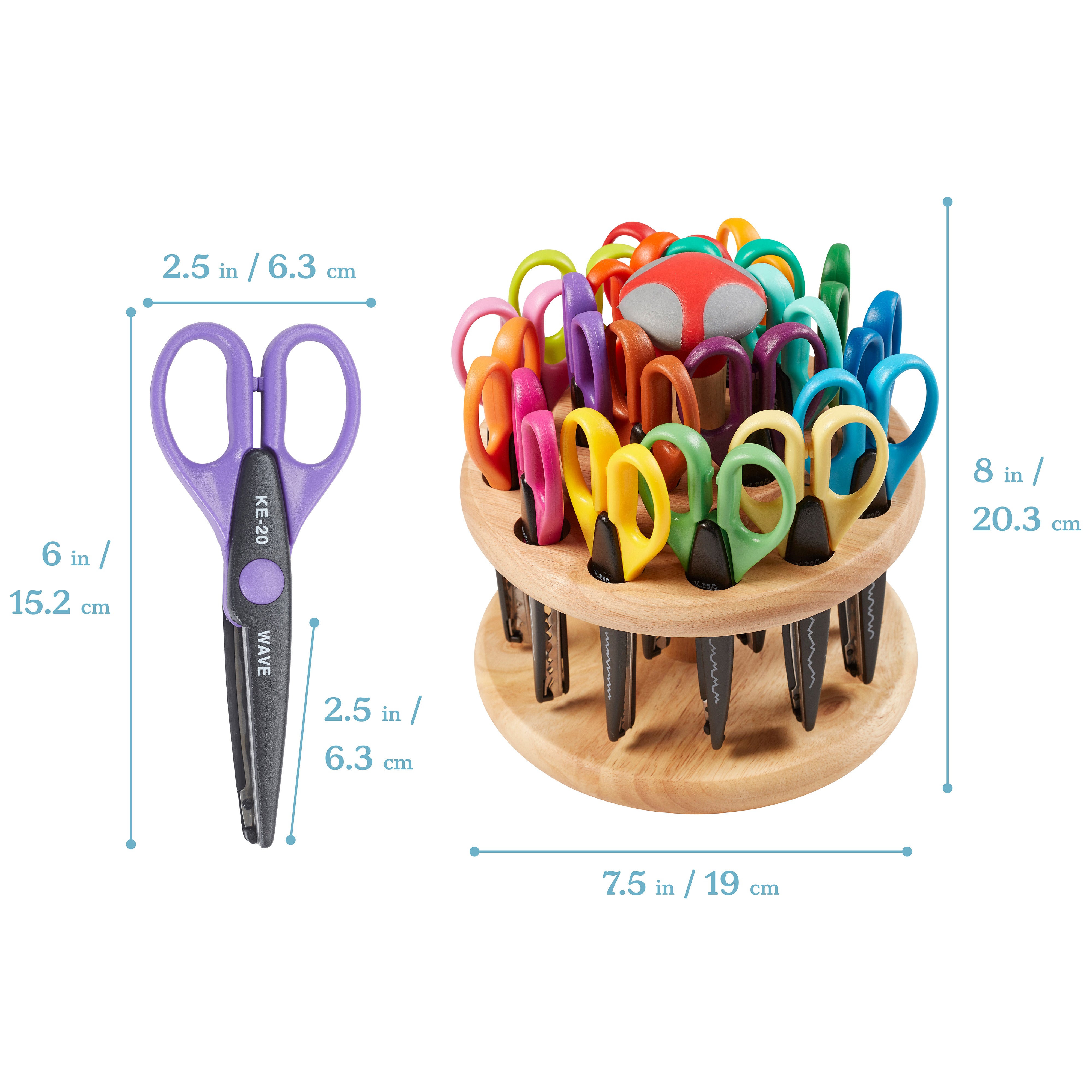 Kraft Edgers with Rotating Hardwood Rack, 18-Piece