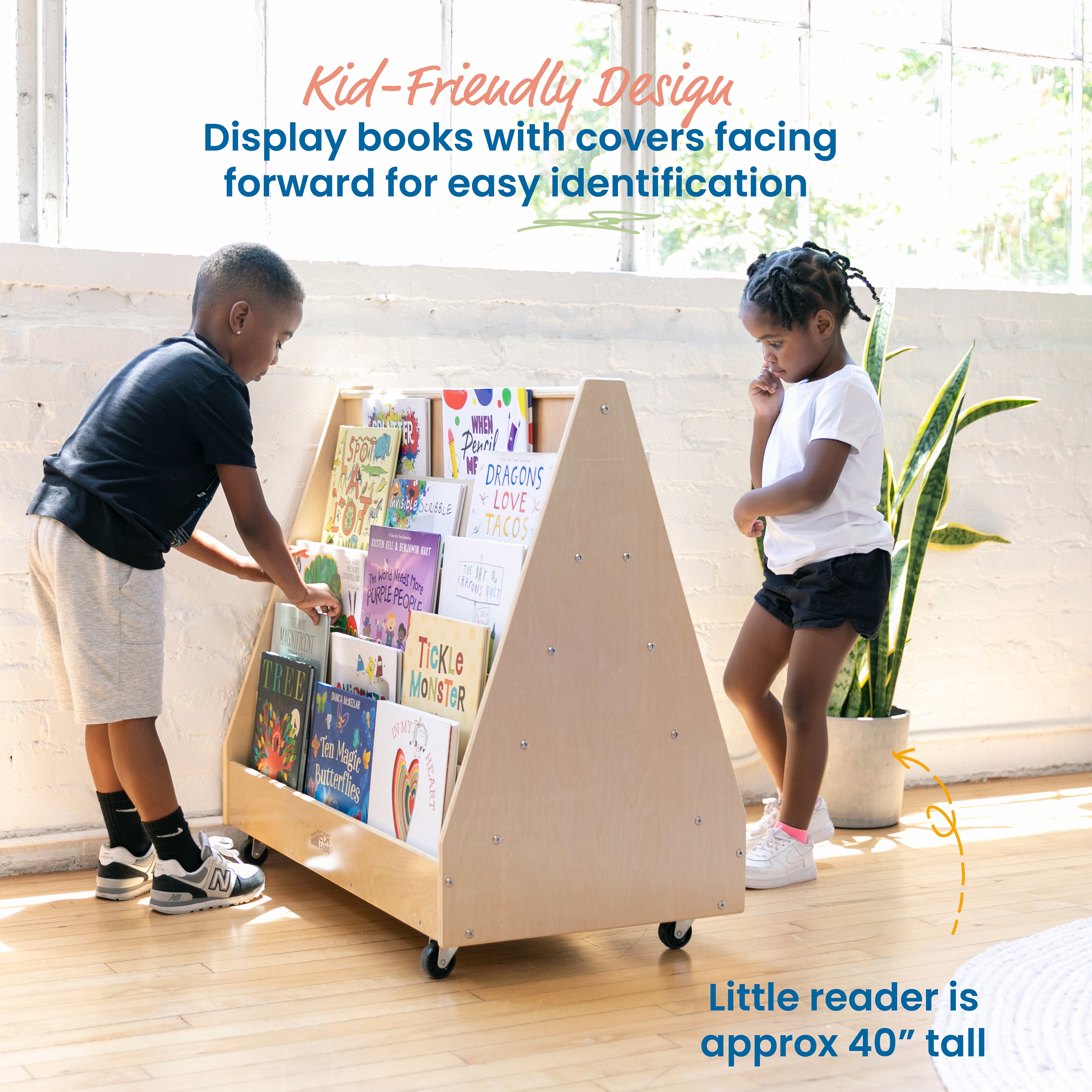 Double-Sided Mobile Book Display