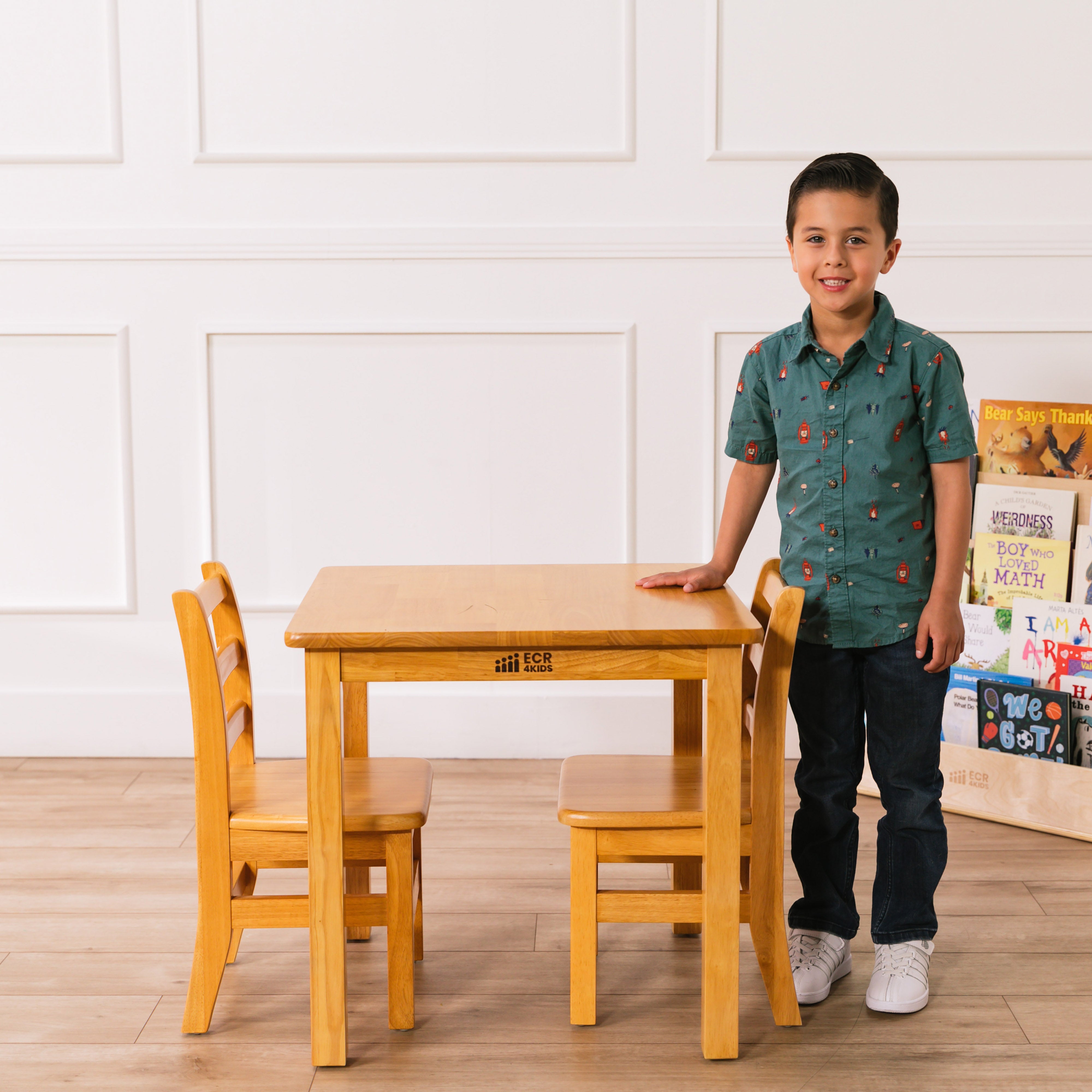 24in Square Hardwood Table with 22in Legs, Kids Furniture