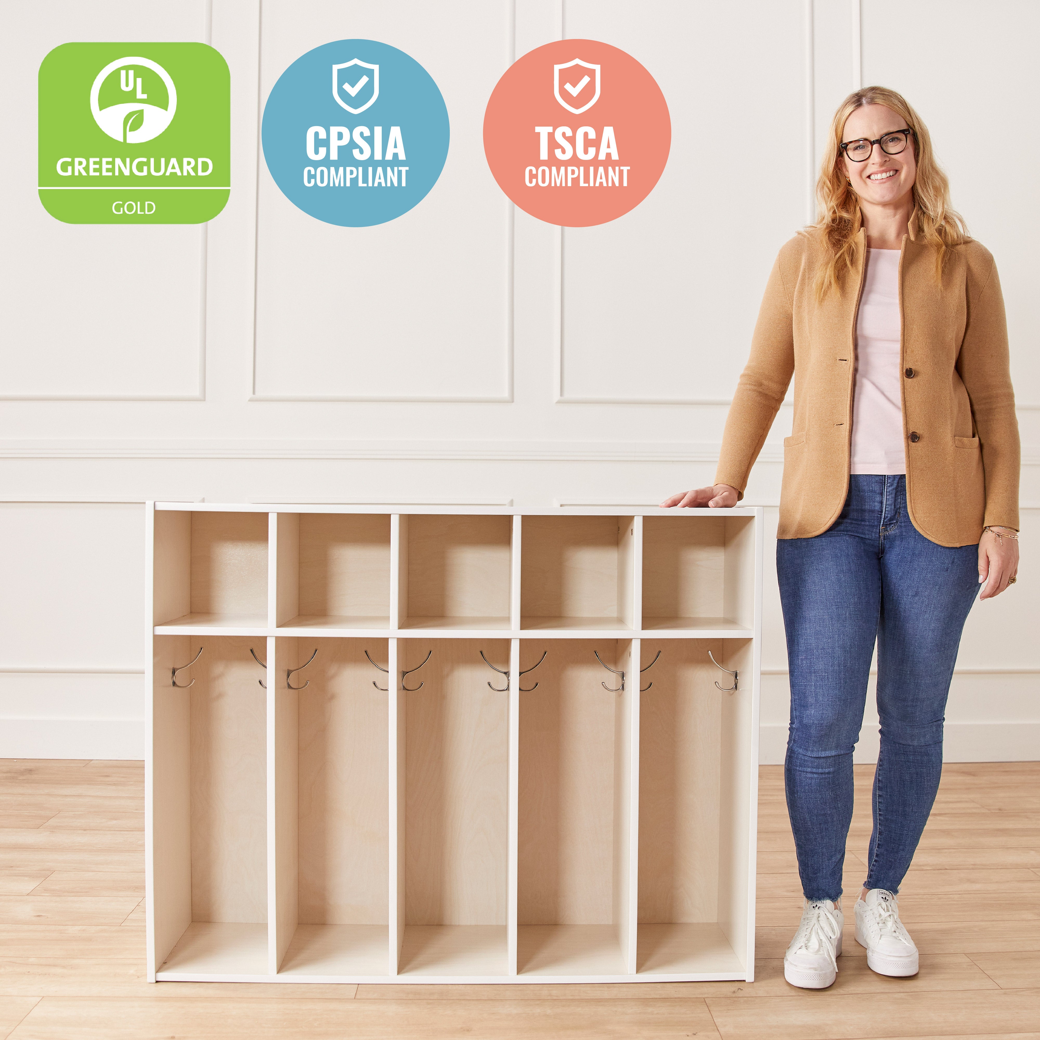 Streamline 5-Section Toddler Coat Locker