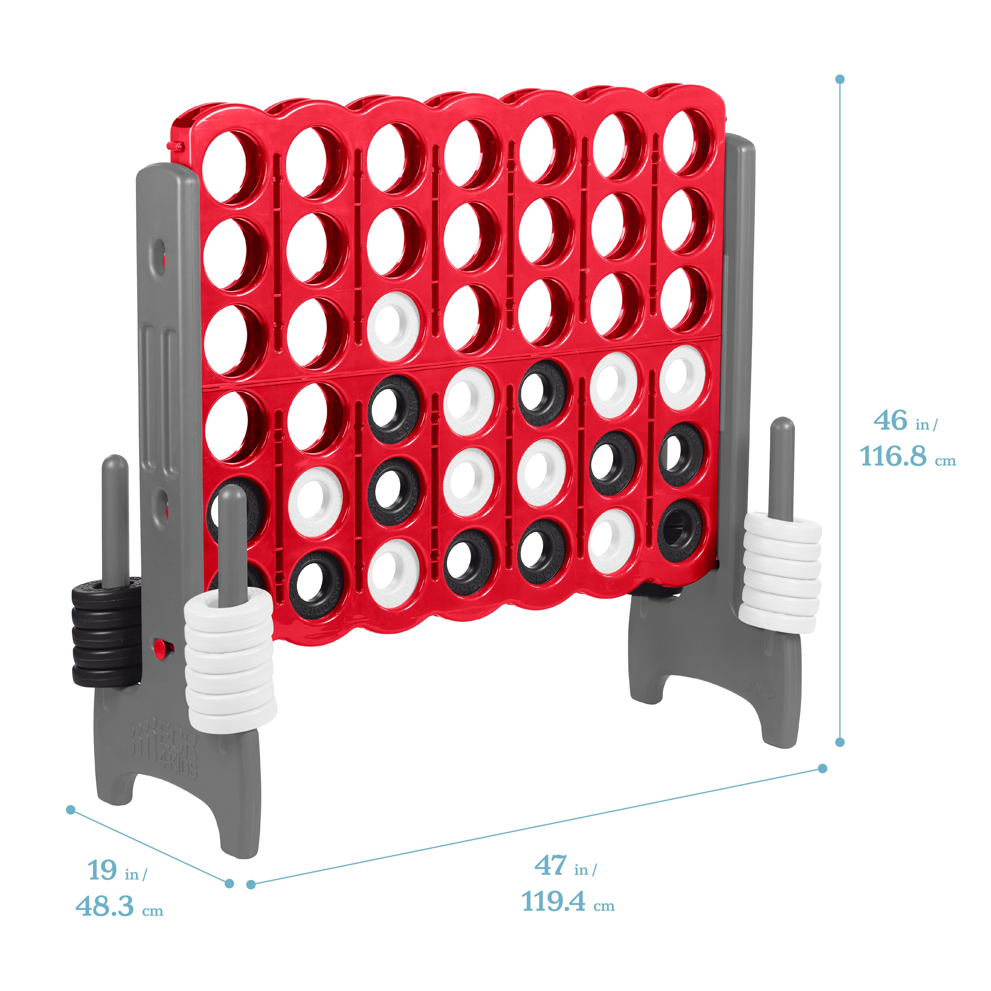 Jumbo 4-To-Score Giant Game with 42 Rings and Reset Sliders