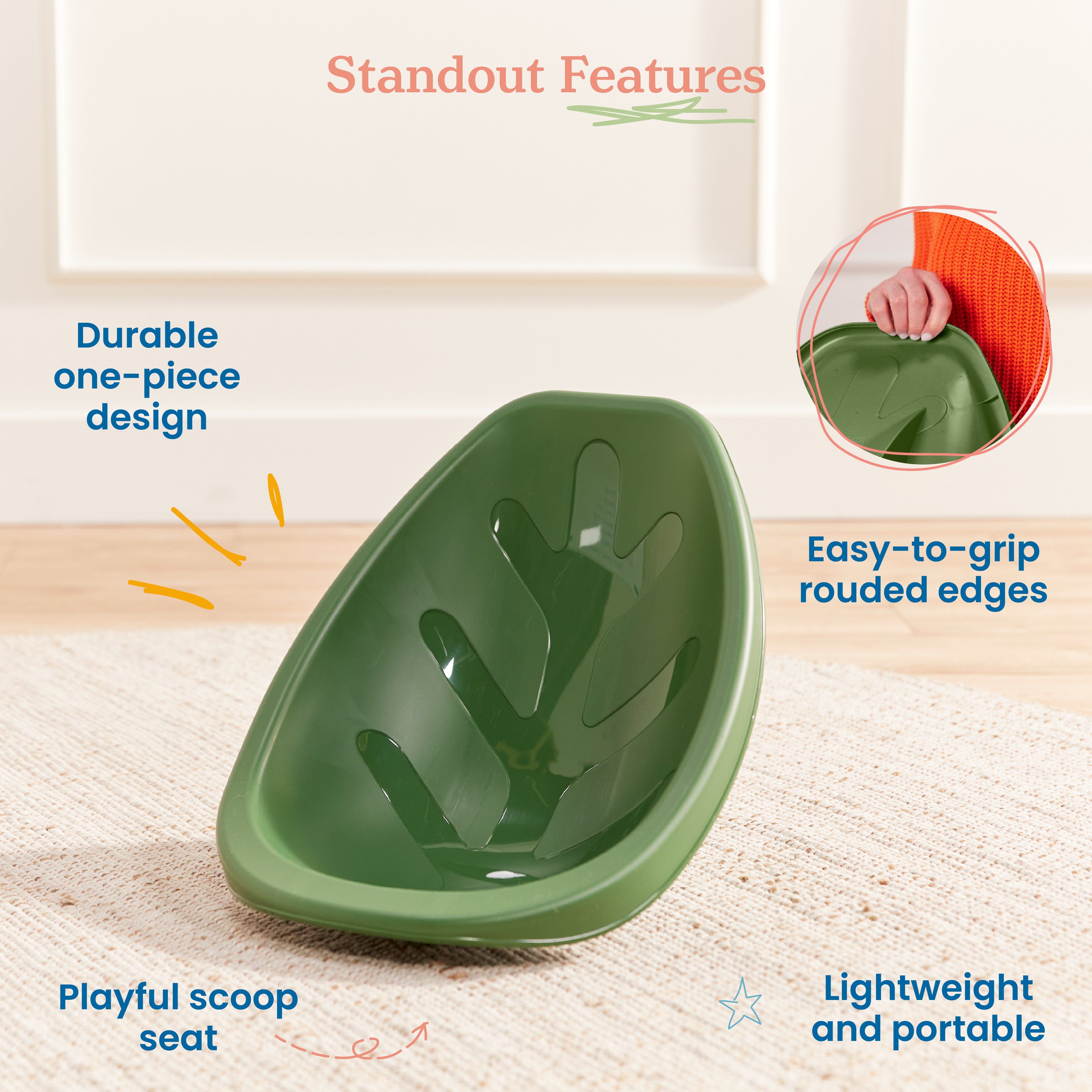 Leaf Scoop Floor Seat, 6-Piece