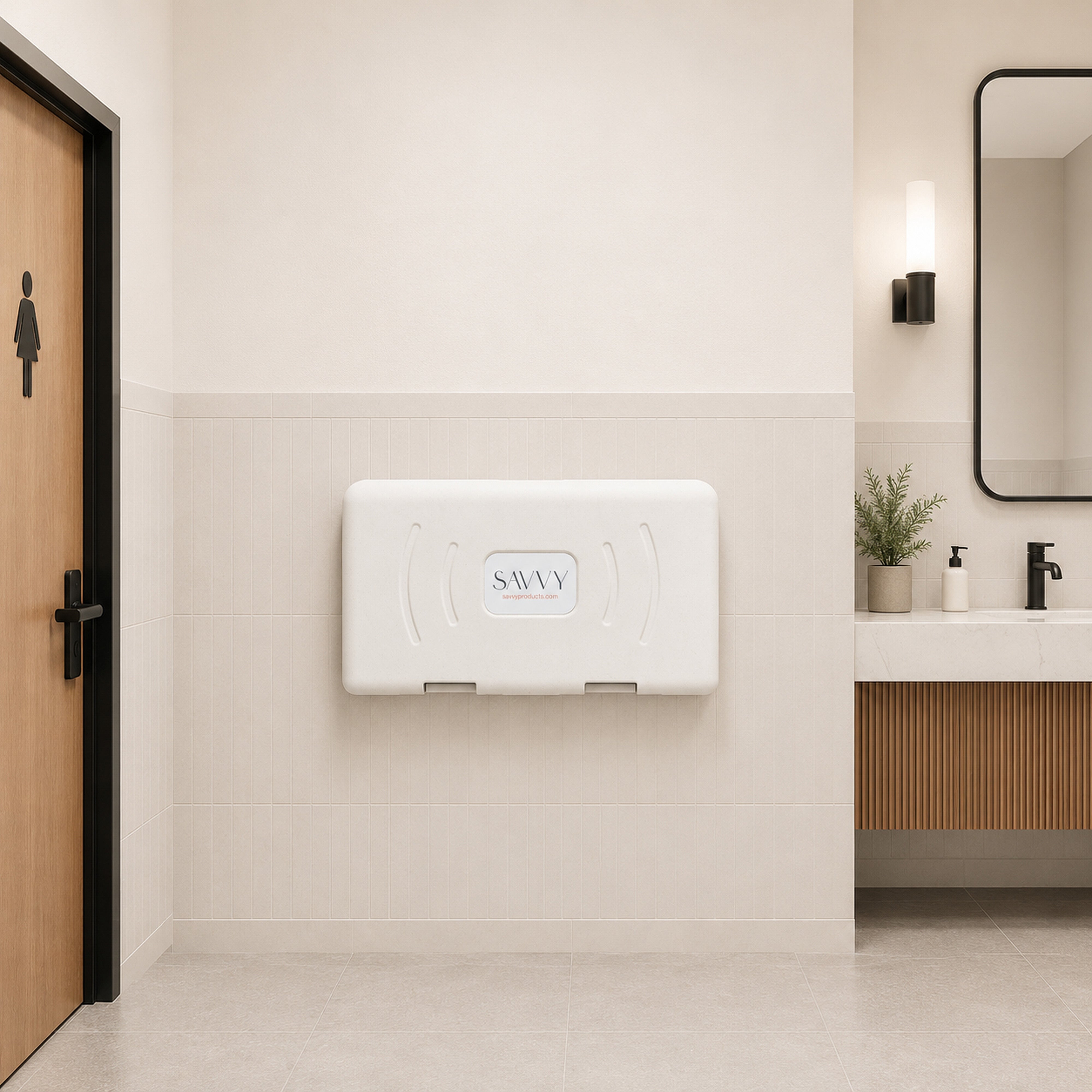 Commercial Wall-Mounted Baby Changing Station