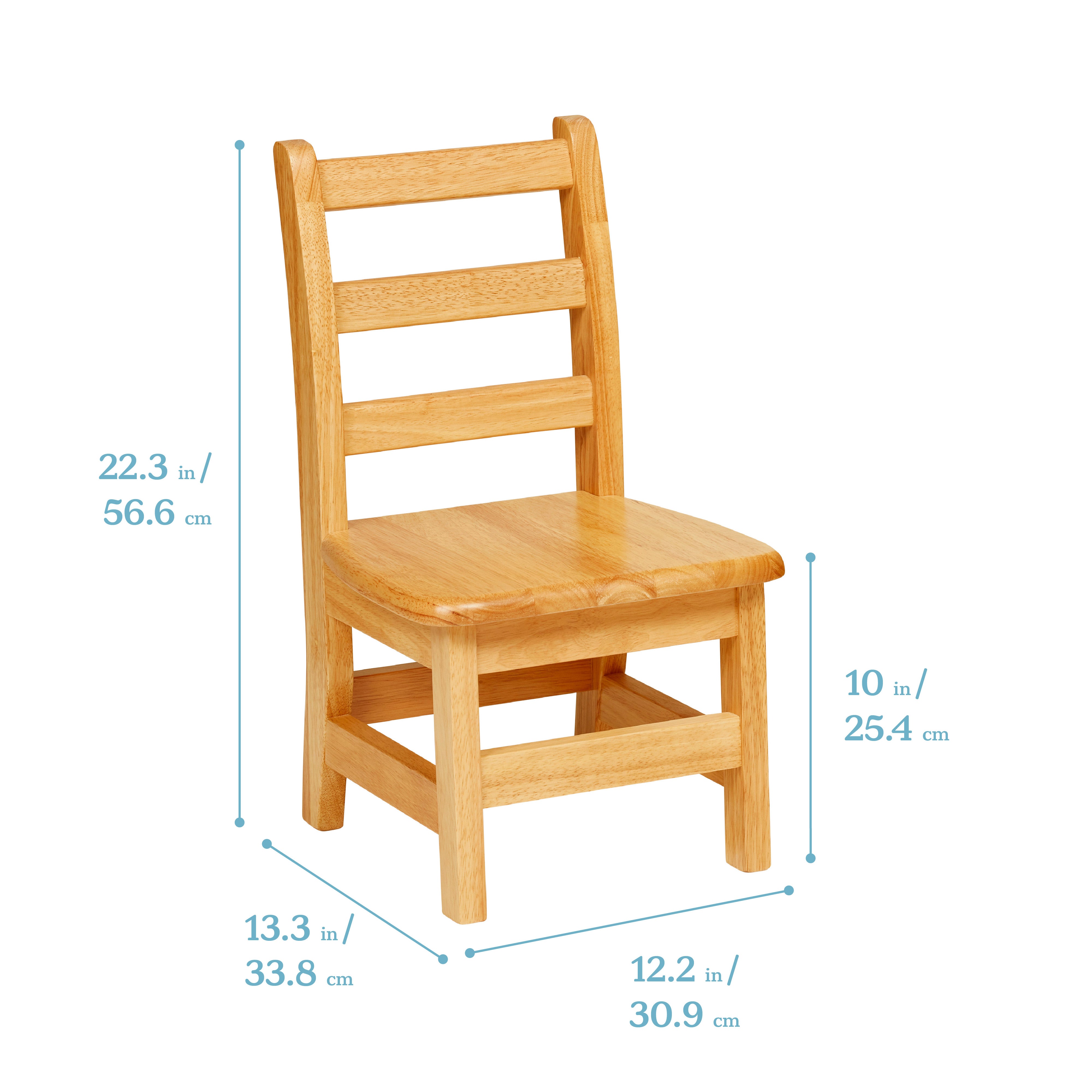 Three Rung Ladderback Chair, 2-Pack