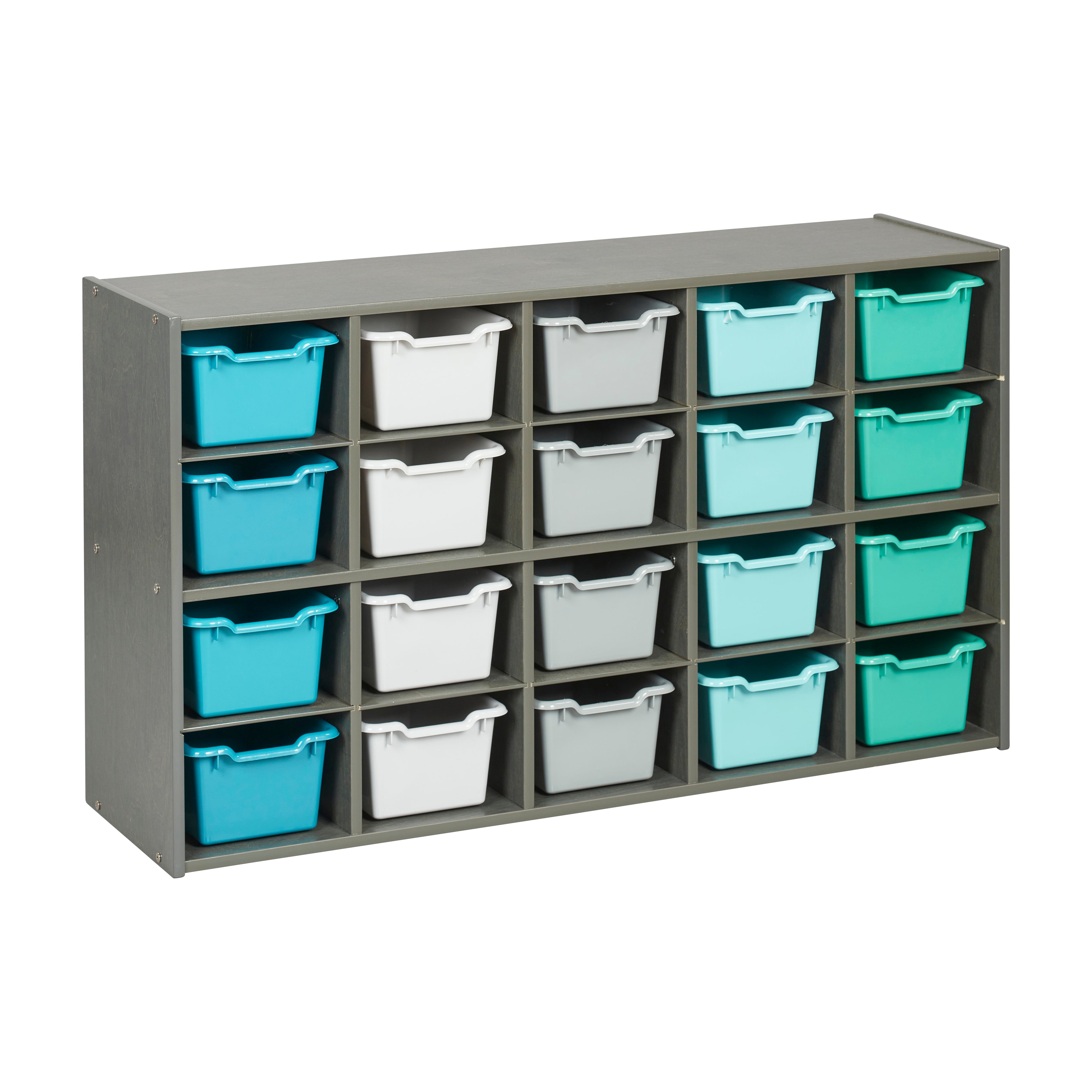 Streamline 20 Cubby Tray Cabinet with 20 Scoop Front Bins, 4x5