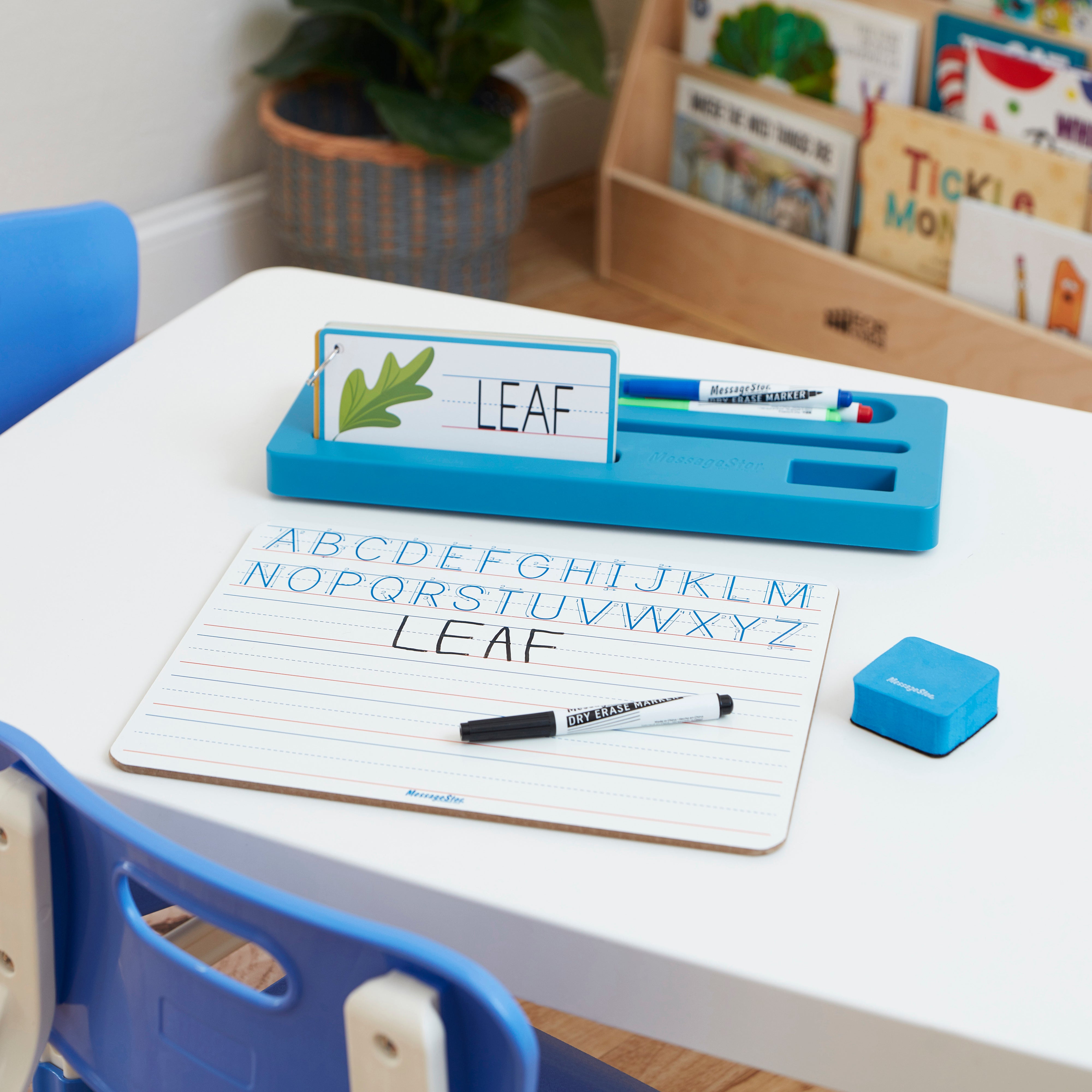 Printing Practice Station with Tracing Cards, Pens and Eraser