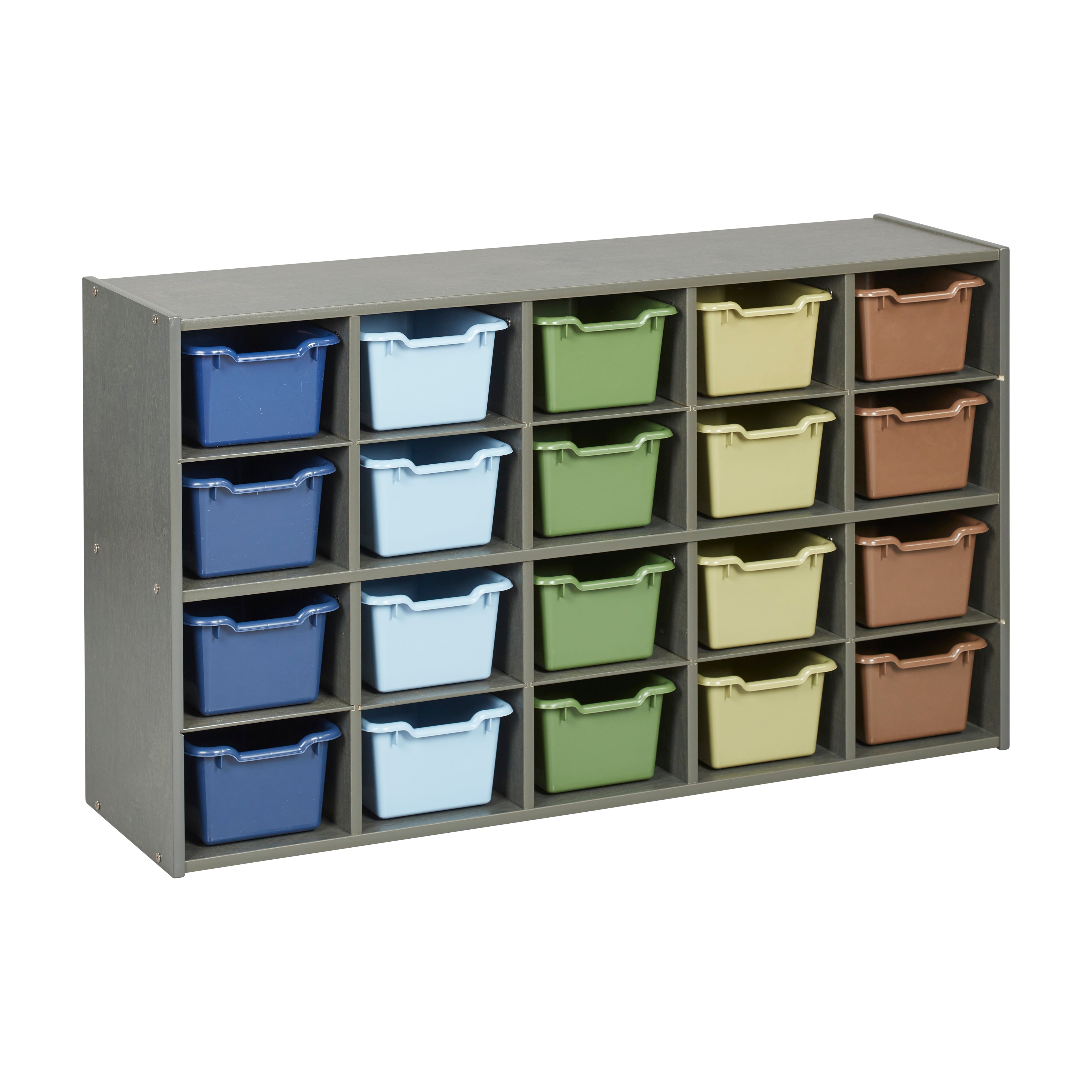 Streamline 20 Cubby Tray Cabinet with 20 Scoop Front Bins, 4x5