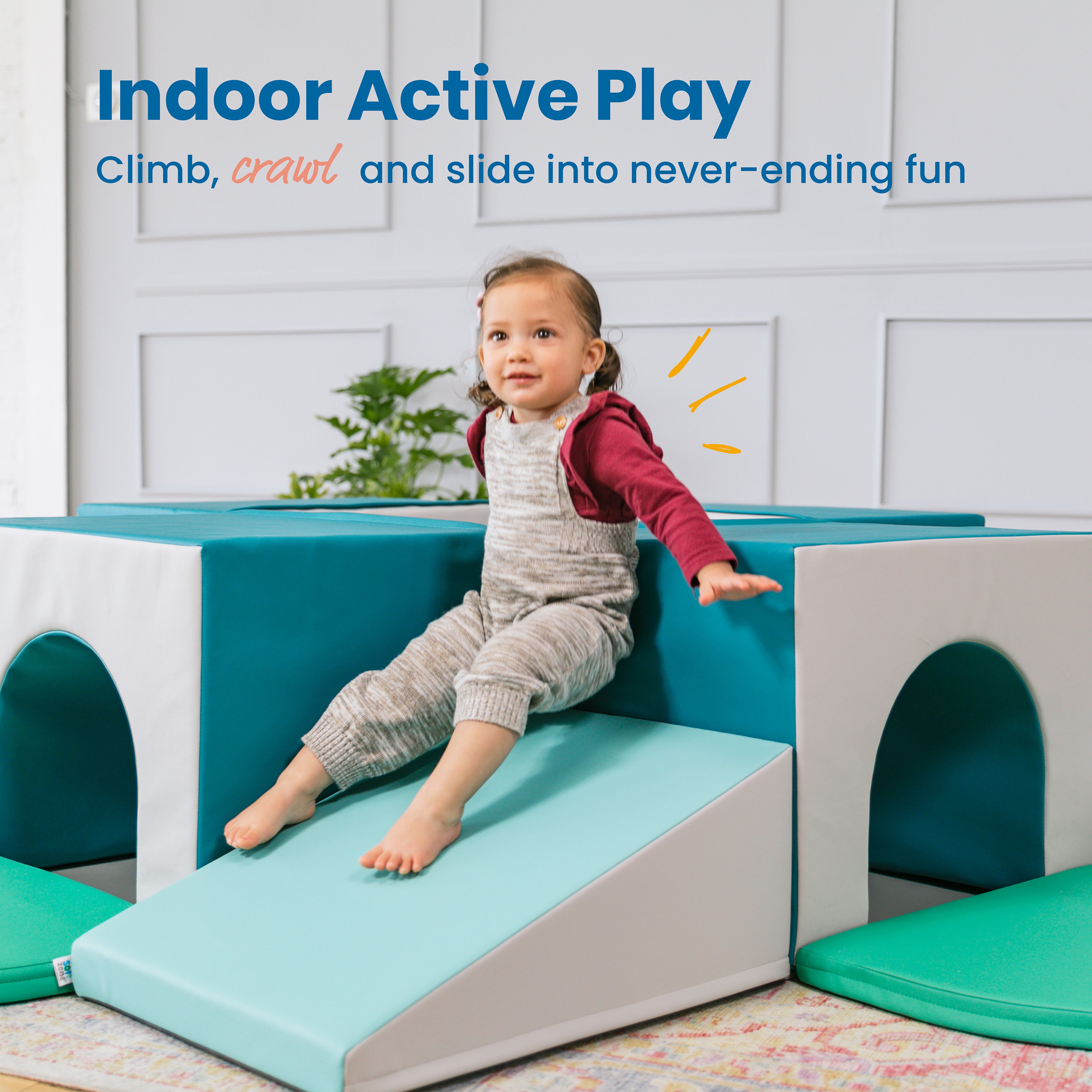 Four Tunnel Maze 360 Degree Climber, 15-Piece