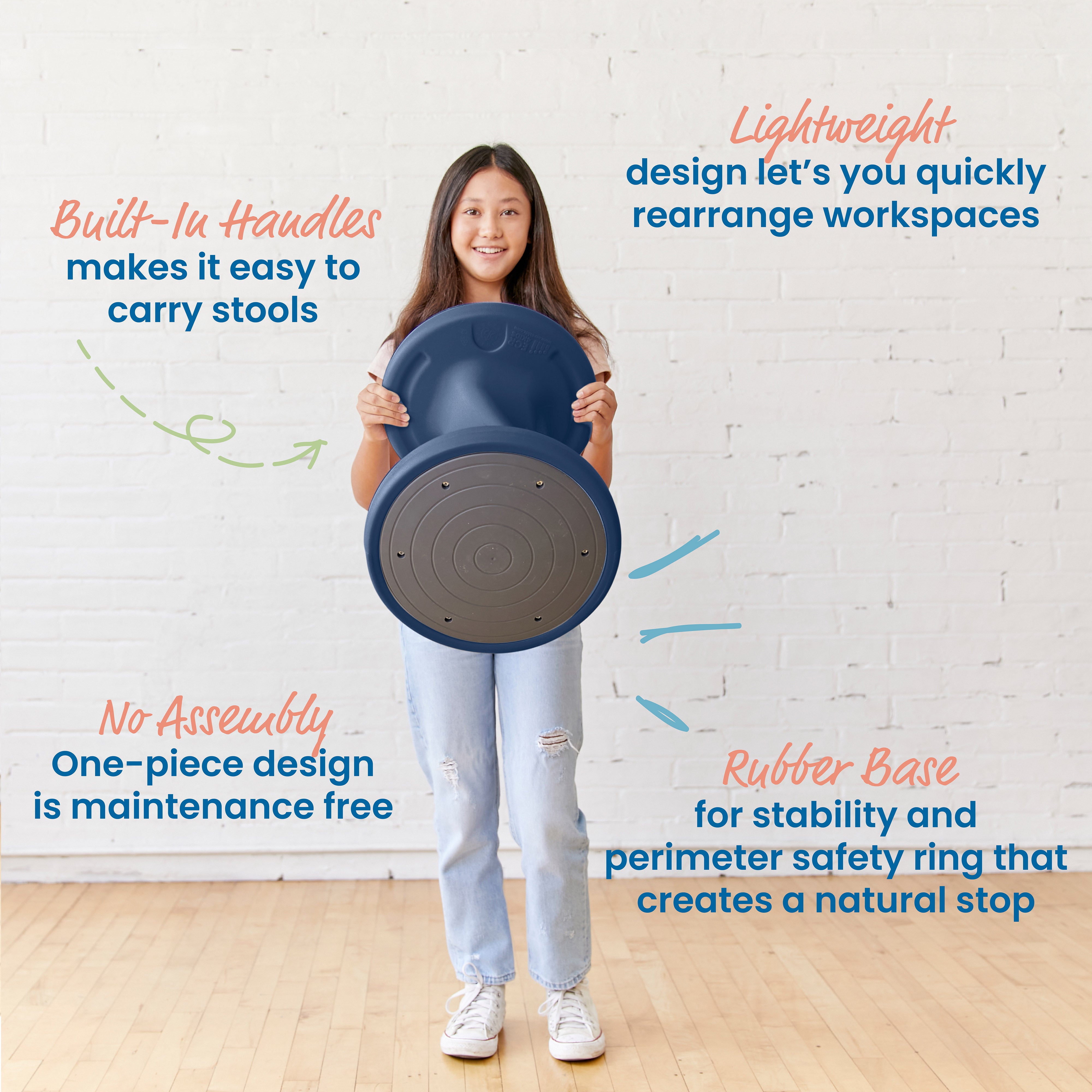 Twist Wobble Stool, 18in Seat Height