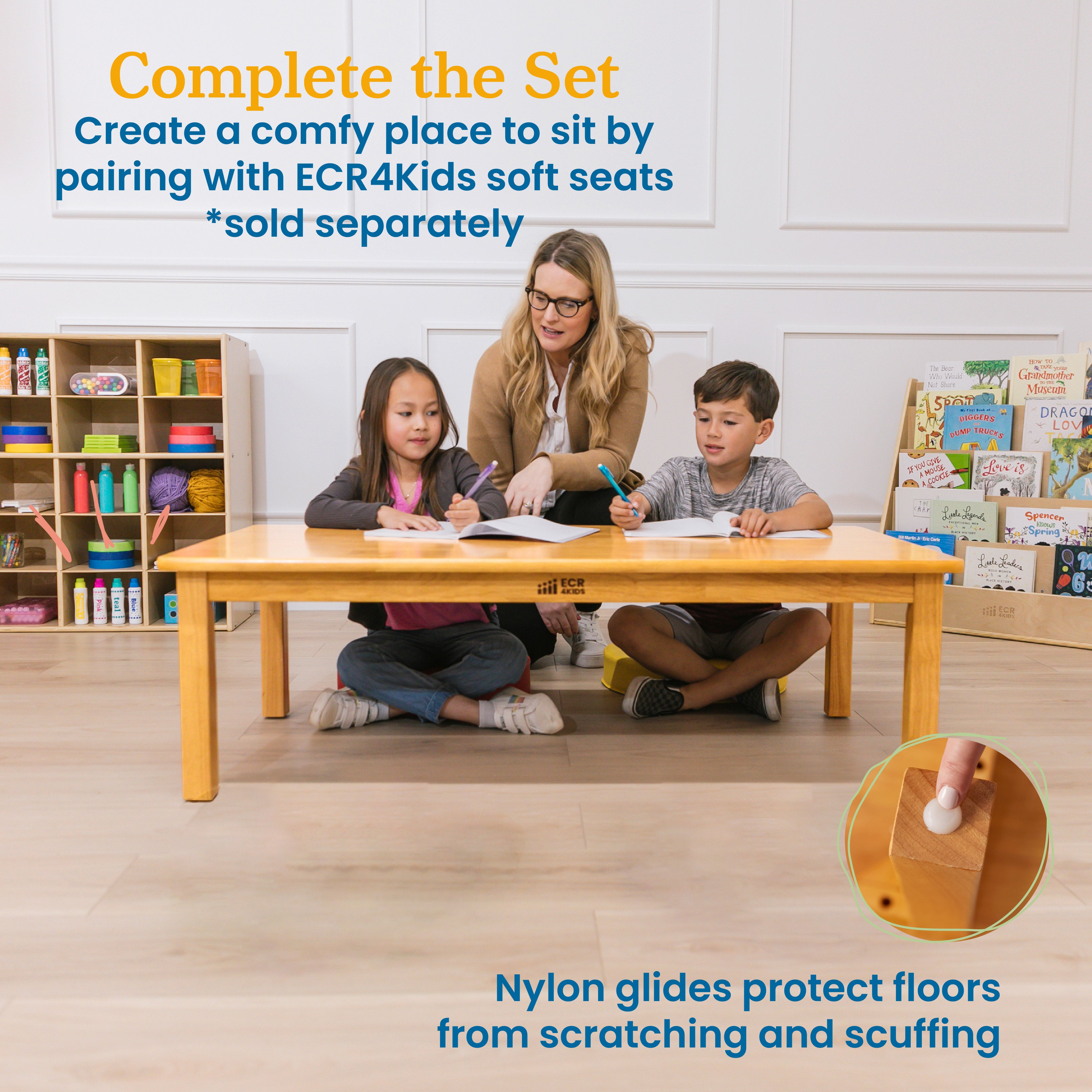 Hardwood Table with 14in Legs