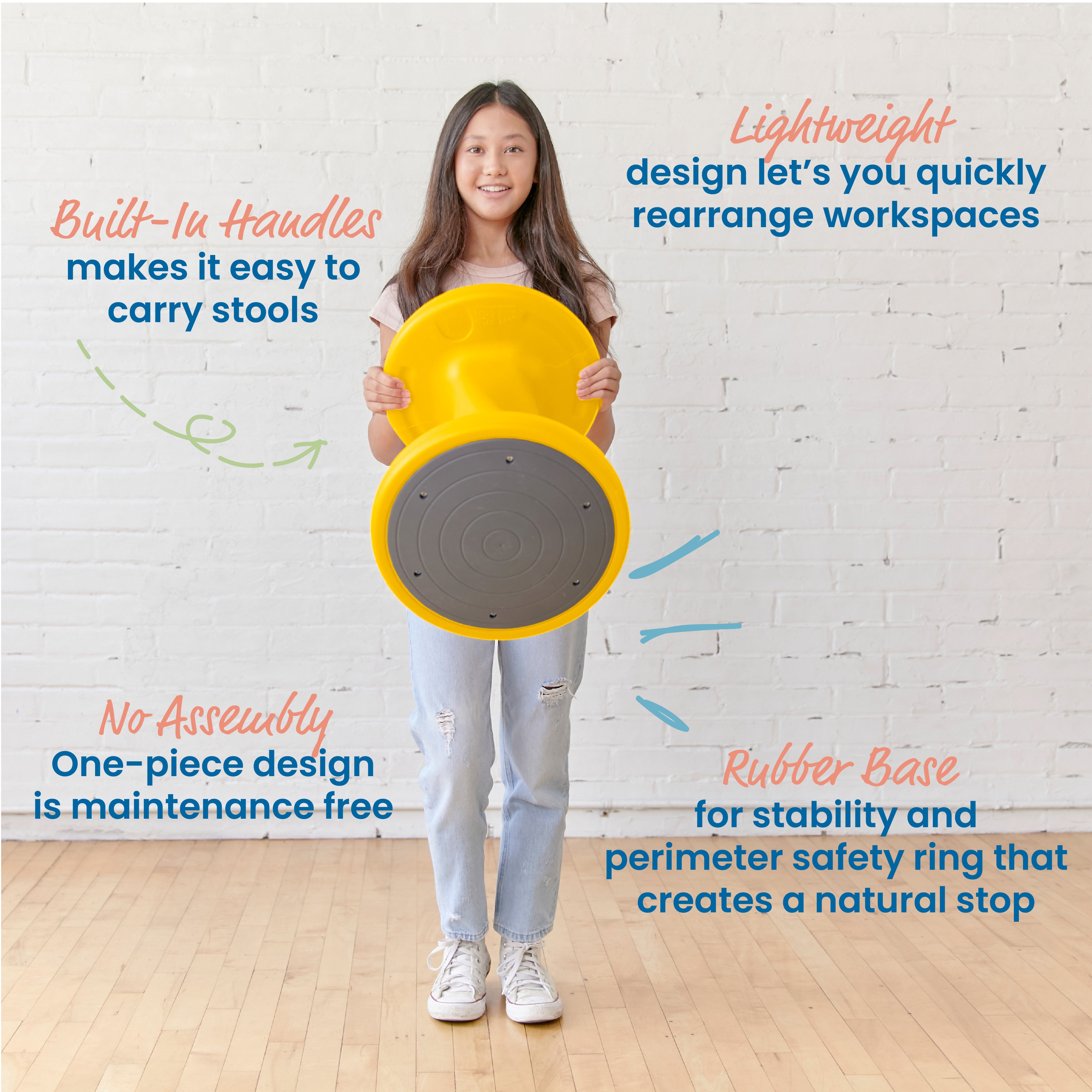 Twist Wobble Stool, 18in Seat Height