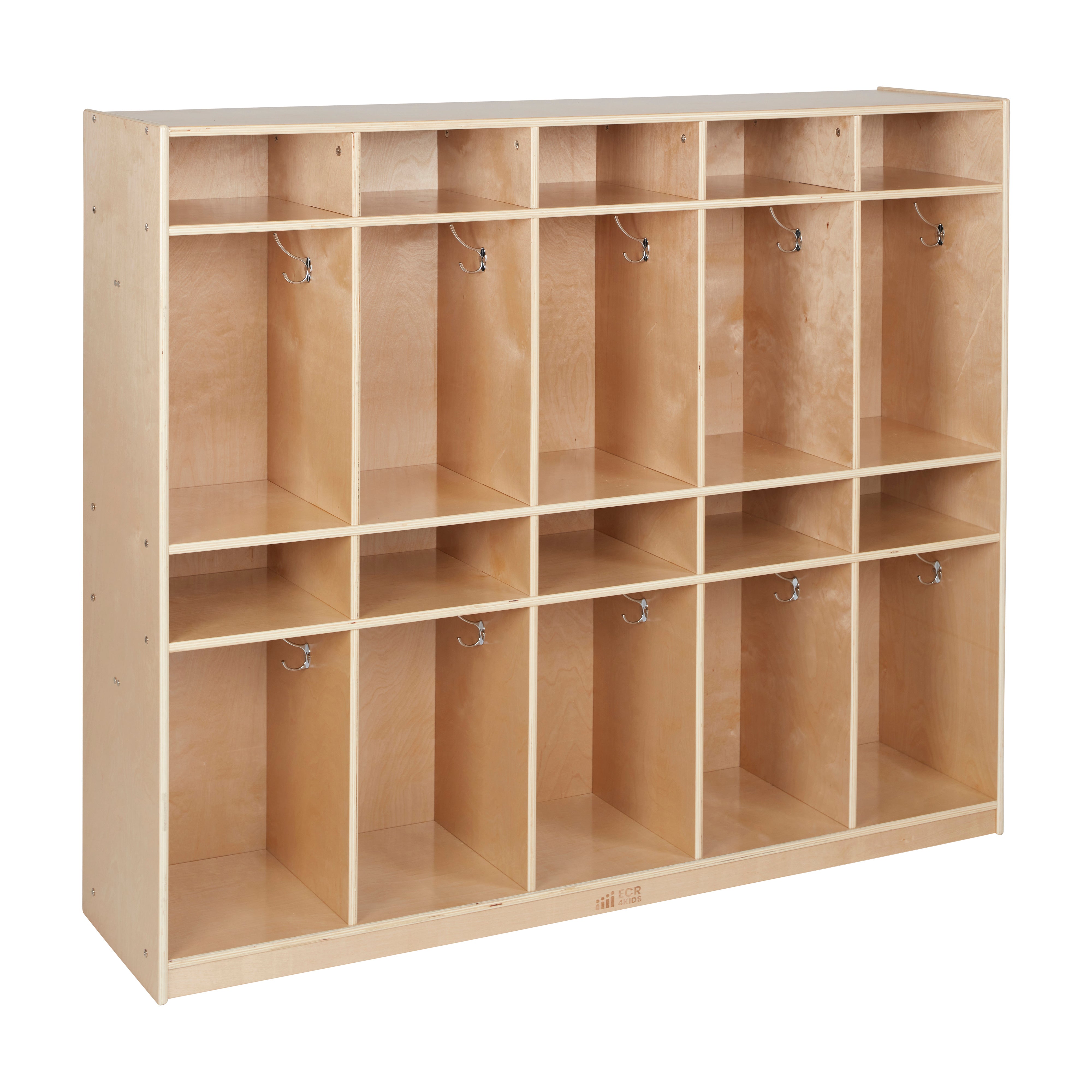 10-Section Coat Locker with Tray Storage Compartments