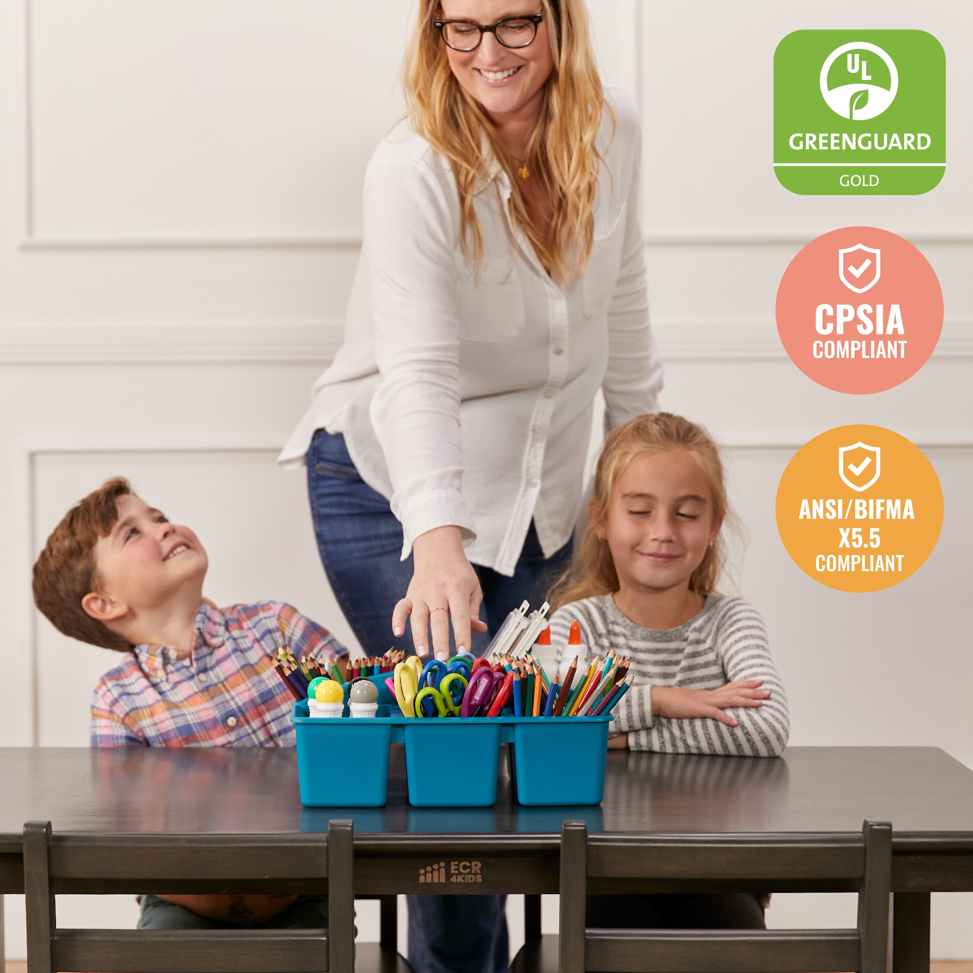 24in x 48in Rectangular Hardwood Table with 22in Legs