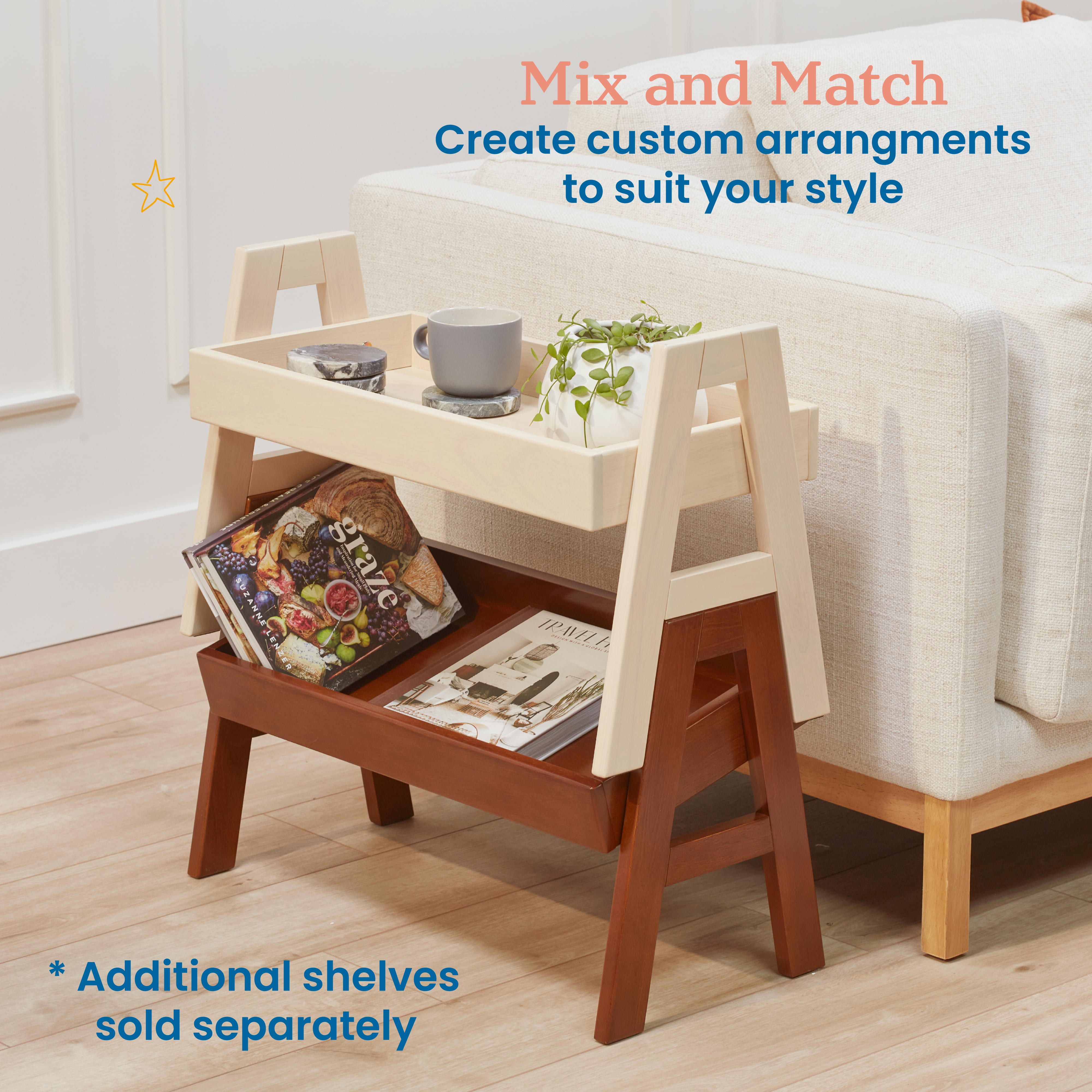 Adjustable Stacking Shelf Organizer with Full Edge